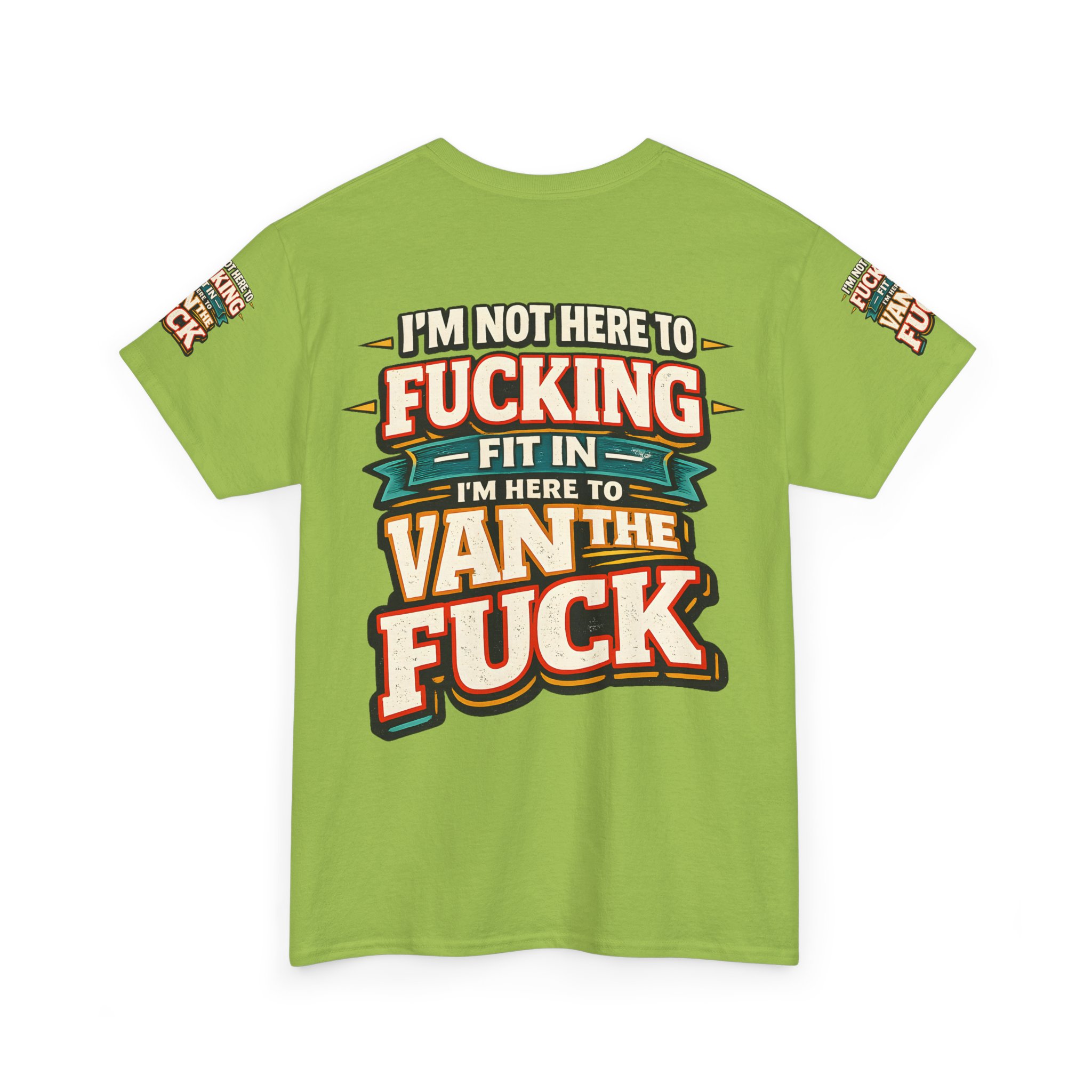 Unisex Heavy Cotton Tee — "I´m Not Here To Fucking Fit In" Design F**K-Line