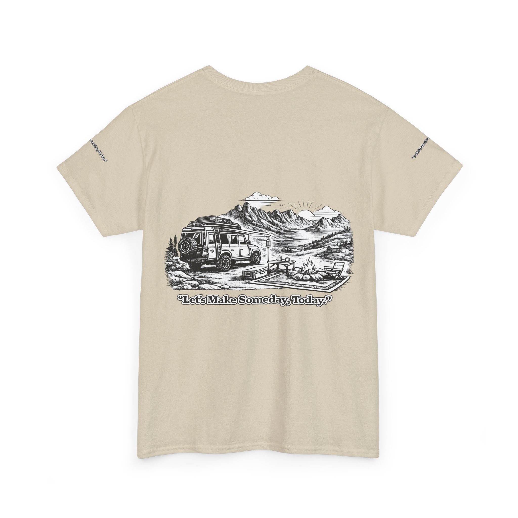 16047968063309831981_2048.jpeg Unisex Heavy Cotton Tee — "Lets make Someday, Today?" Design Minimal-Line