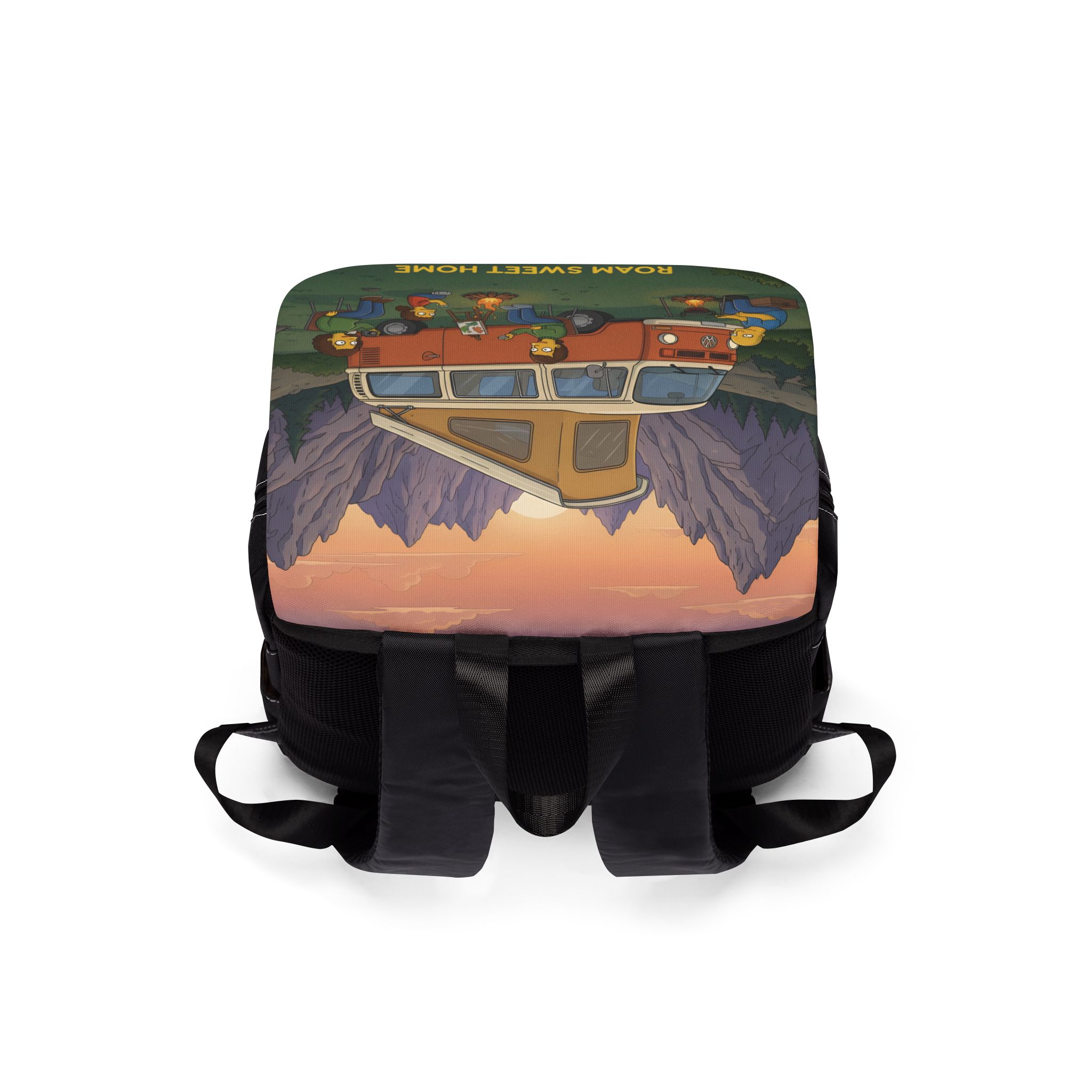 Unisex Casual Shoulder Backpack — "Roam Sweet Home" Design Sitcom-Line