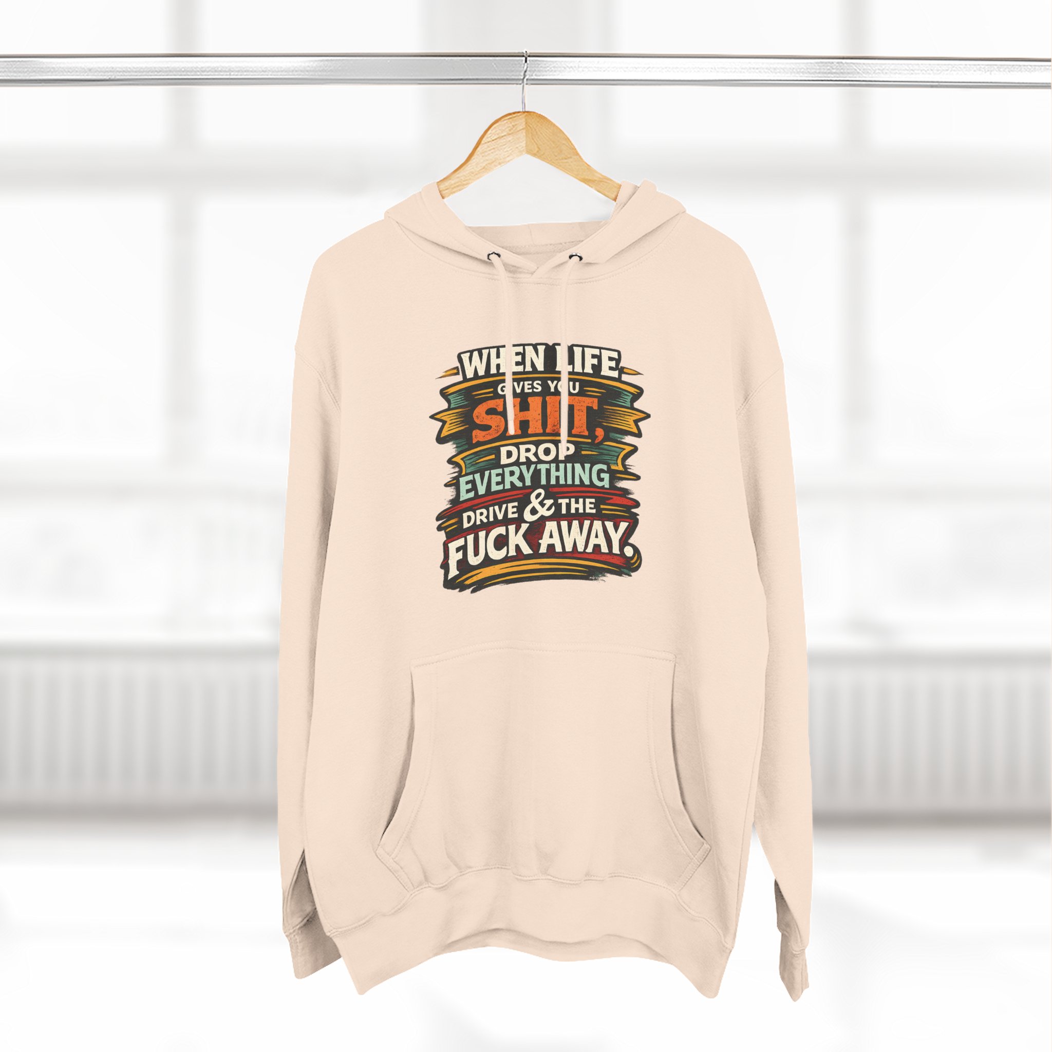 16060464381487606580_2048.jpeg Three-Panel Fleece Hoodie - "When Live Gives You Shit" Design F**K-Line