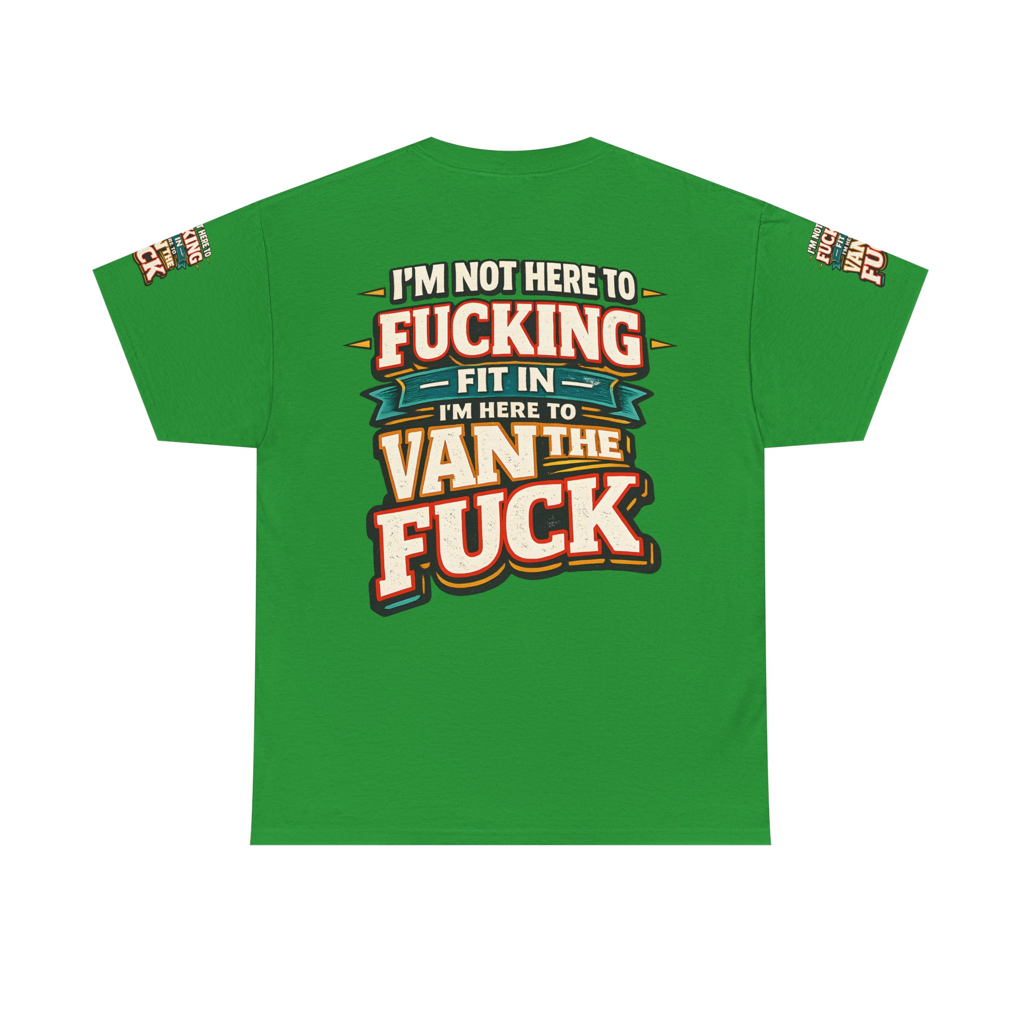 Unisex Heavy Cotton Tee — "I´m Not Here To Fucking Fit In" Design F**K-Line