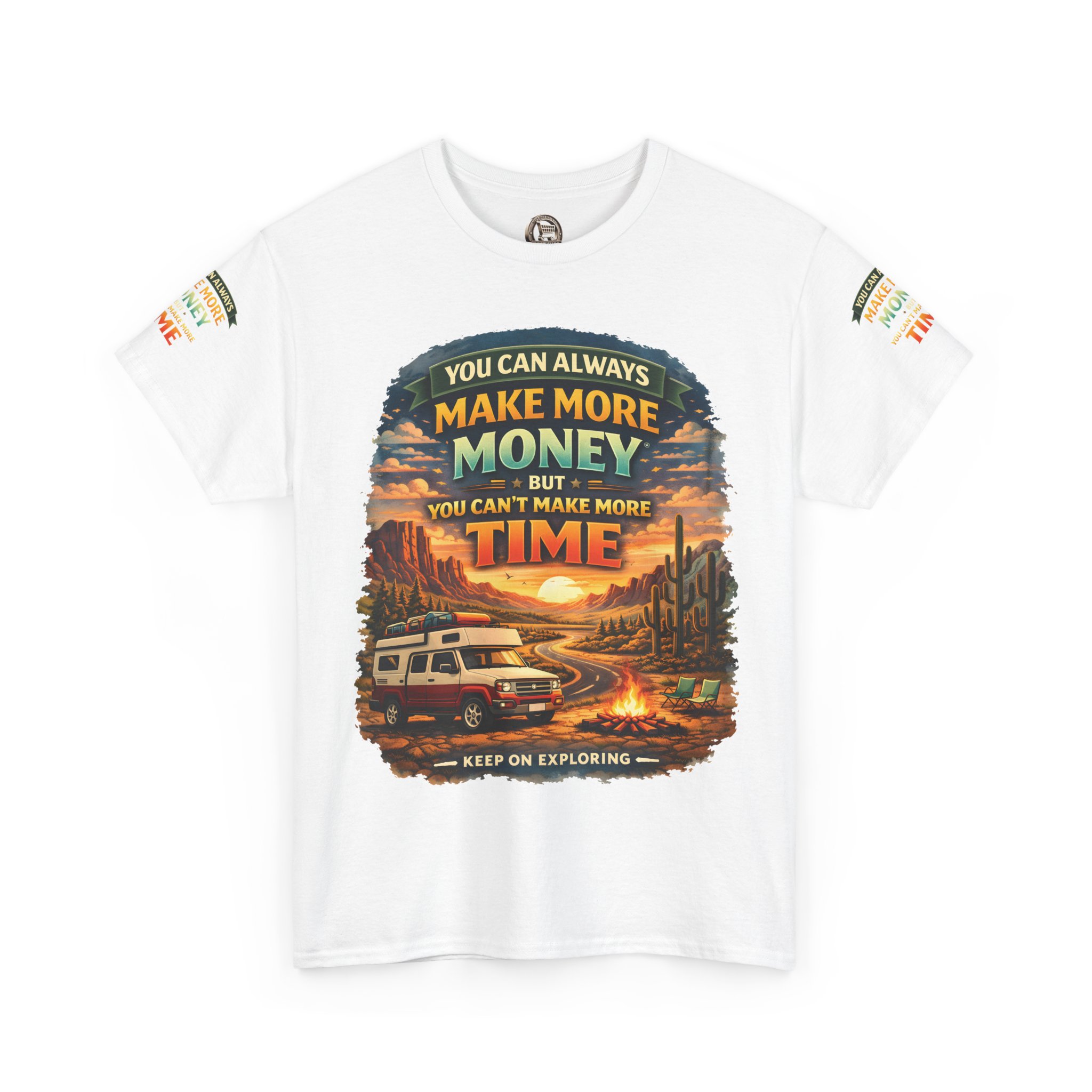 Unisex Heavy Cotton Tee — "You Can Always Make More Money" Design Scenic-Line