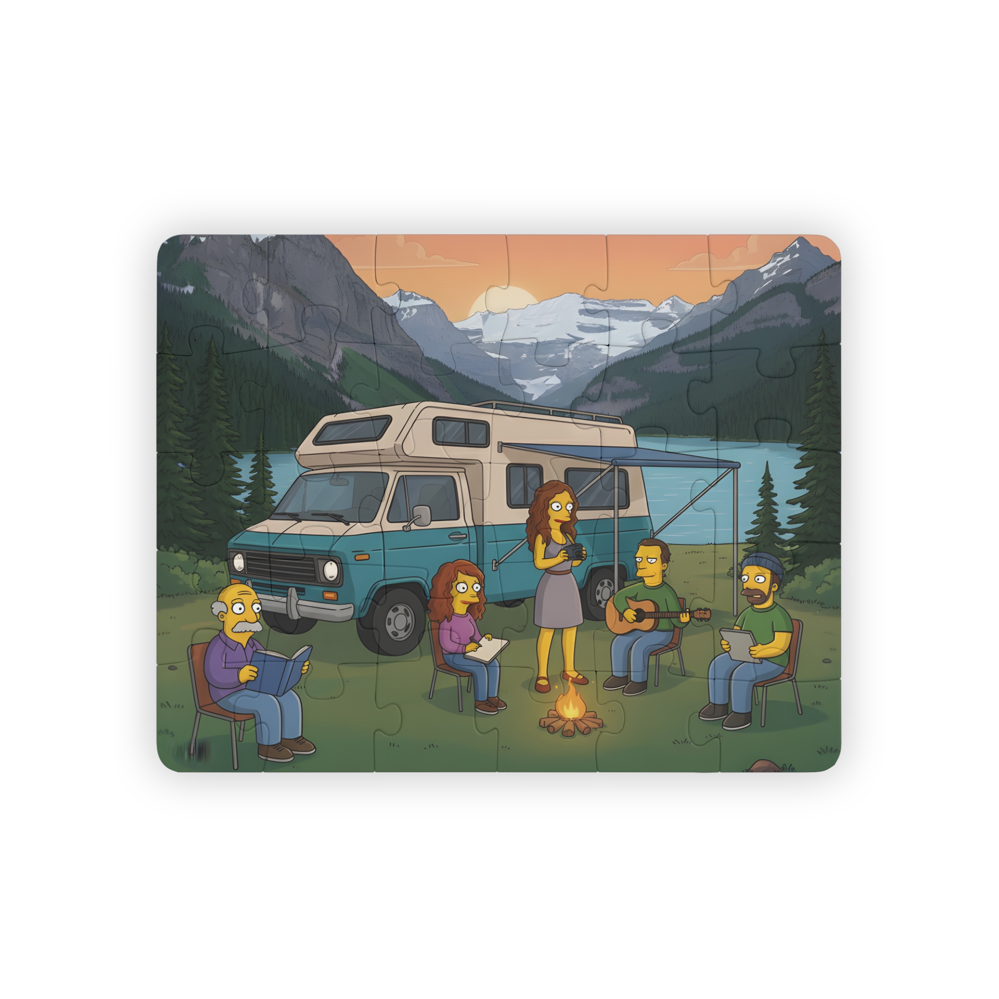 16079696885815831260_2048.jpeg Kids' 30‑Piece Camping Puzzle — Family RV Camping Campfire Scene