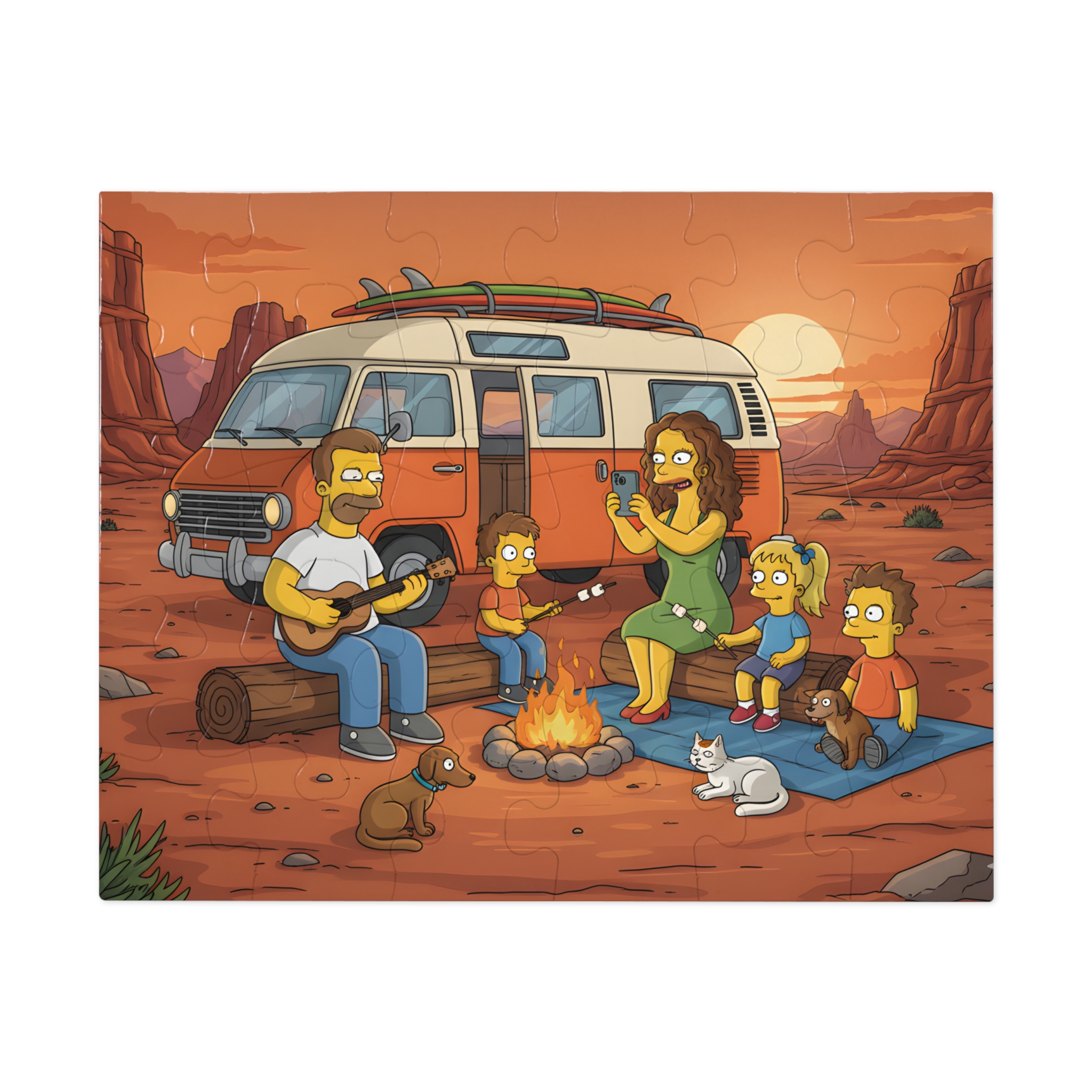 Jigsaw Puzzle with Tin — Sunset Van Adventure
