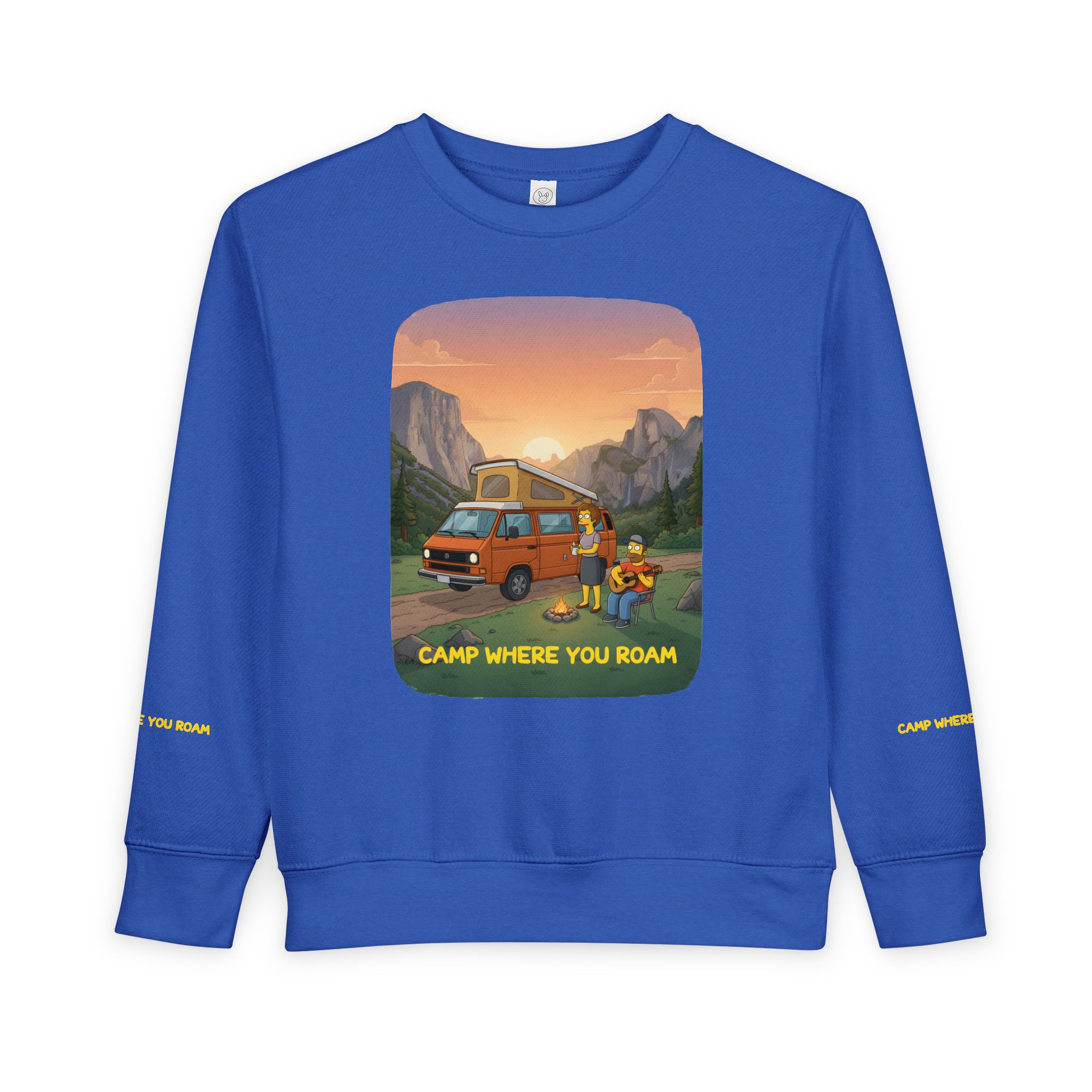 16085941439722117539_2048-1.jpeg Toddler Sweatshirt - "Camp Where You Roam" (Design Sitcom-Line)