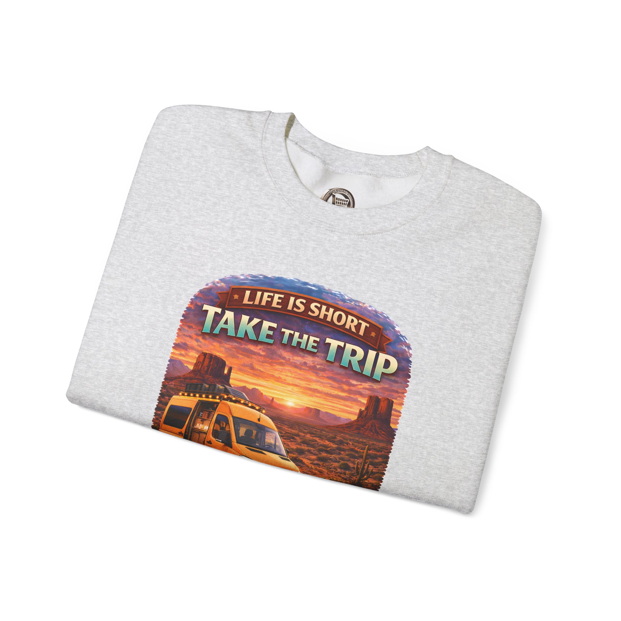 16093155369750791896_2048.jpeg Unisex Heavy Blend™ Crewneck Sweatshirt — "Life Is To Short-Take The Trip" Design Scenic-Line