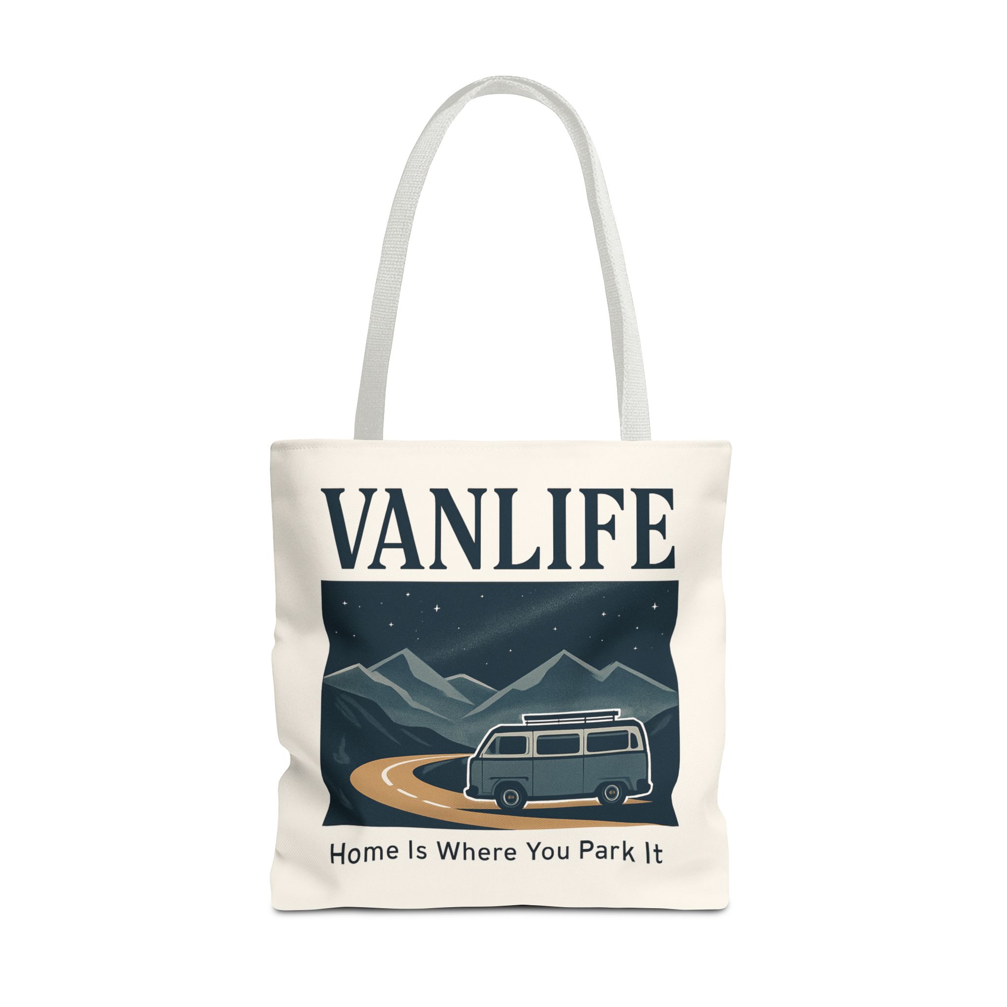 Vanlife Tote Bag — "Vanlife - Home Is Where You Park It" Campervan Beach/Adventure Tote