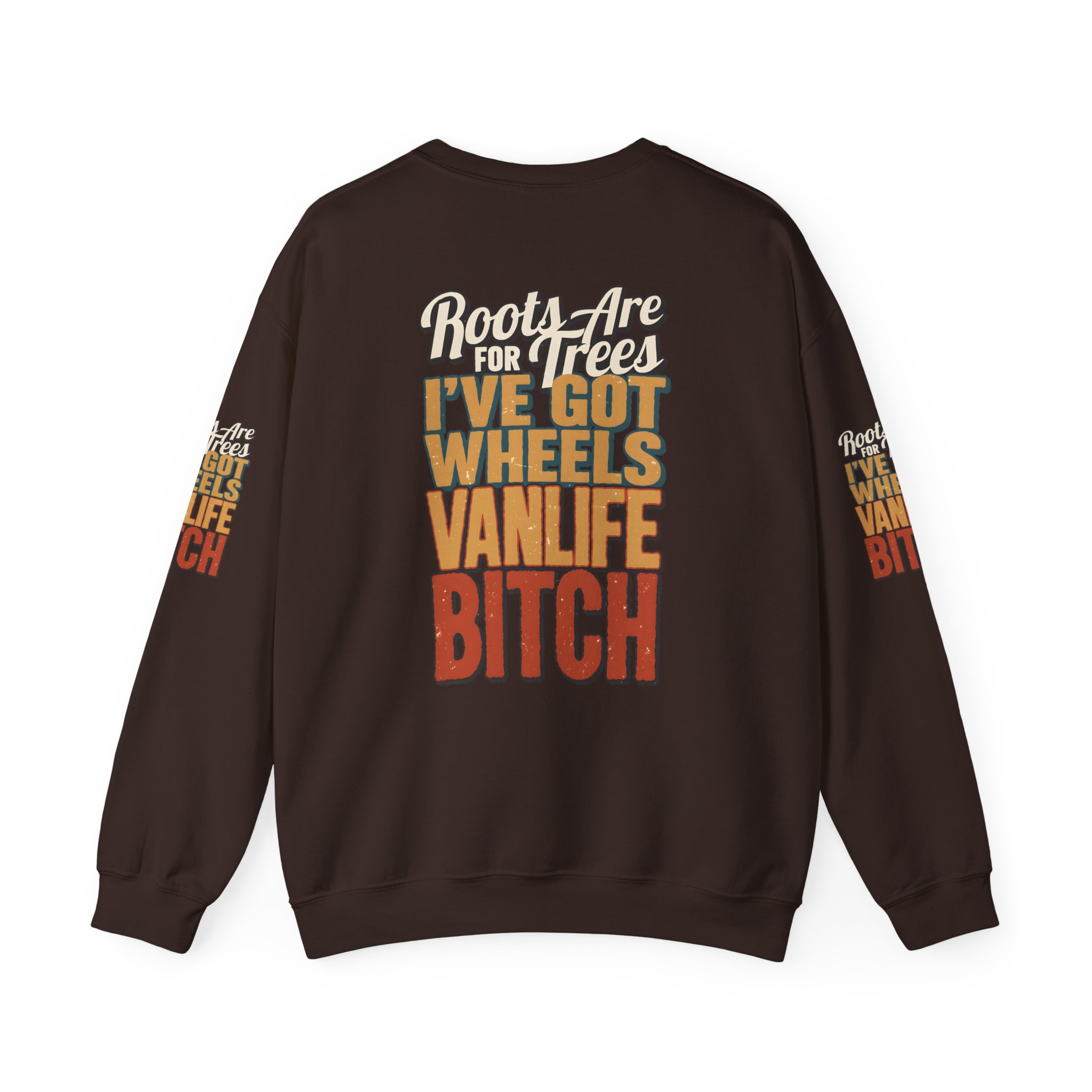 Unisex Heavy Blend™ Crewneck Sweatshirt — "Roots Are For Trees" Design F**K-Line