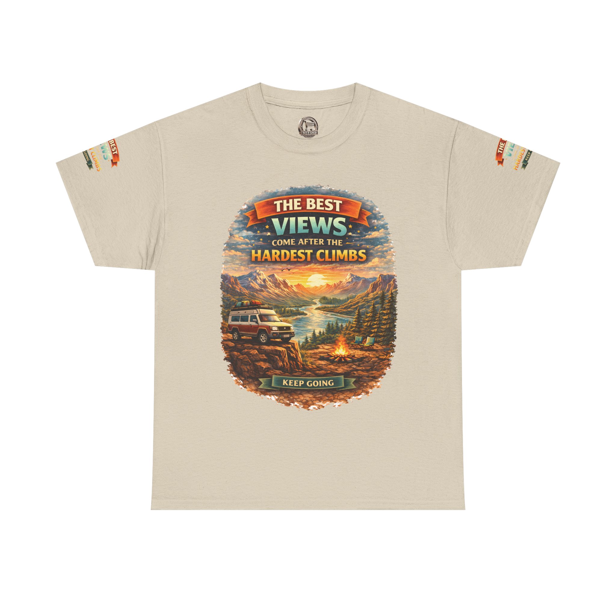 16103288889628637182_2048.jpeg Unisex Heavy Cotton Tee — "The Best Views" Design Scenic-Line