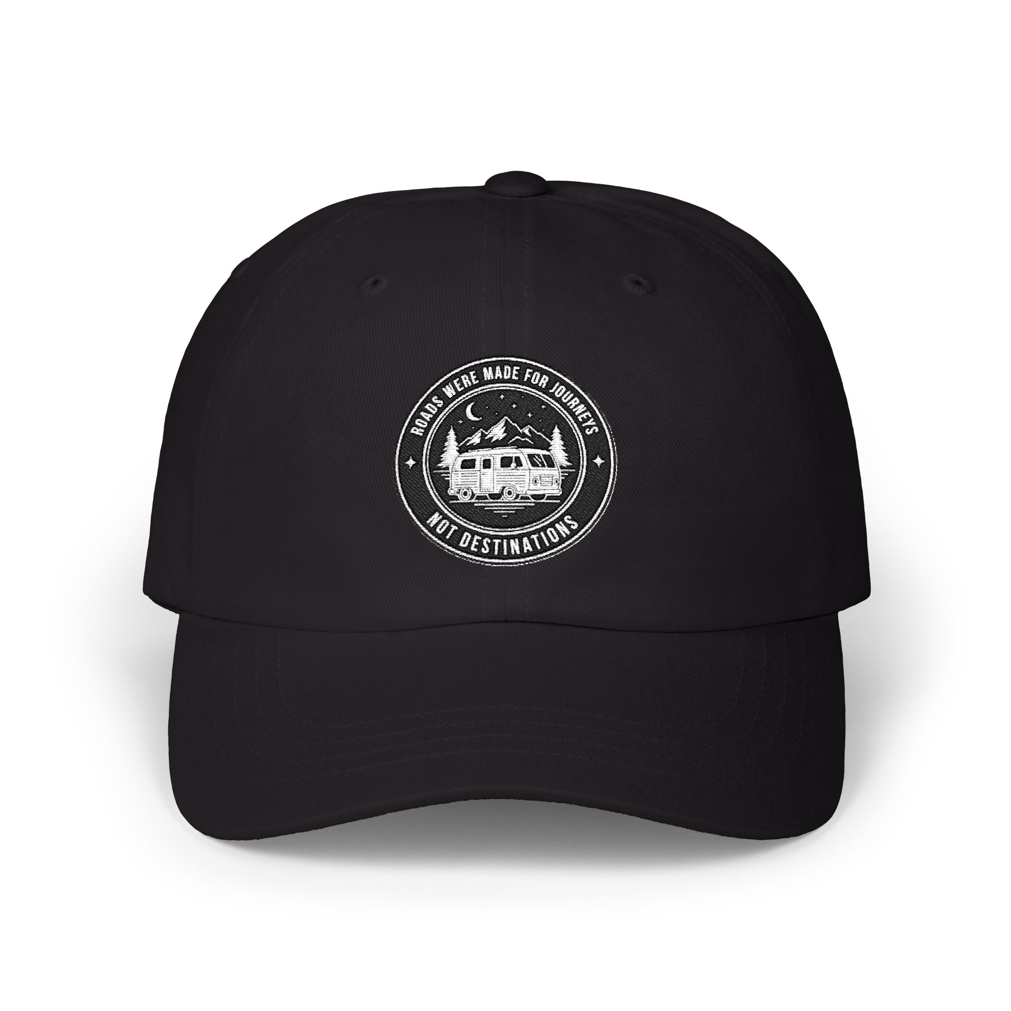 Dad Cap - "ROAD WHERE MADE FOR JOURNEYS-NOT DESTINATIONS" Vintage National Park Stamp Hat