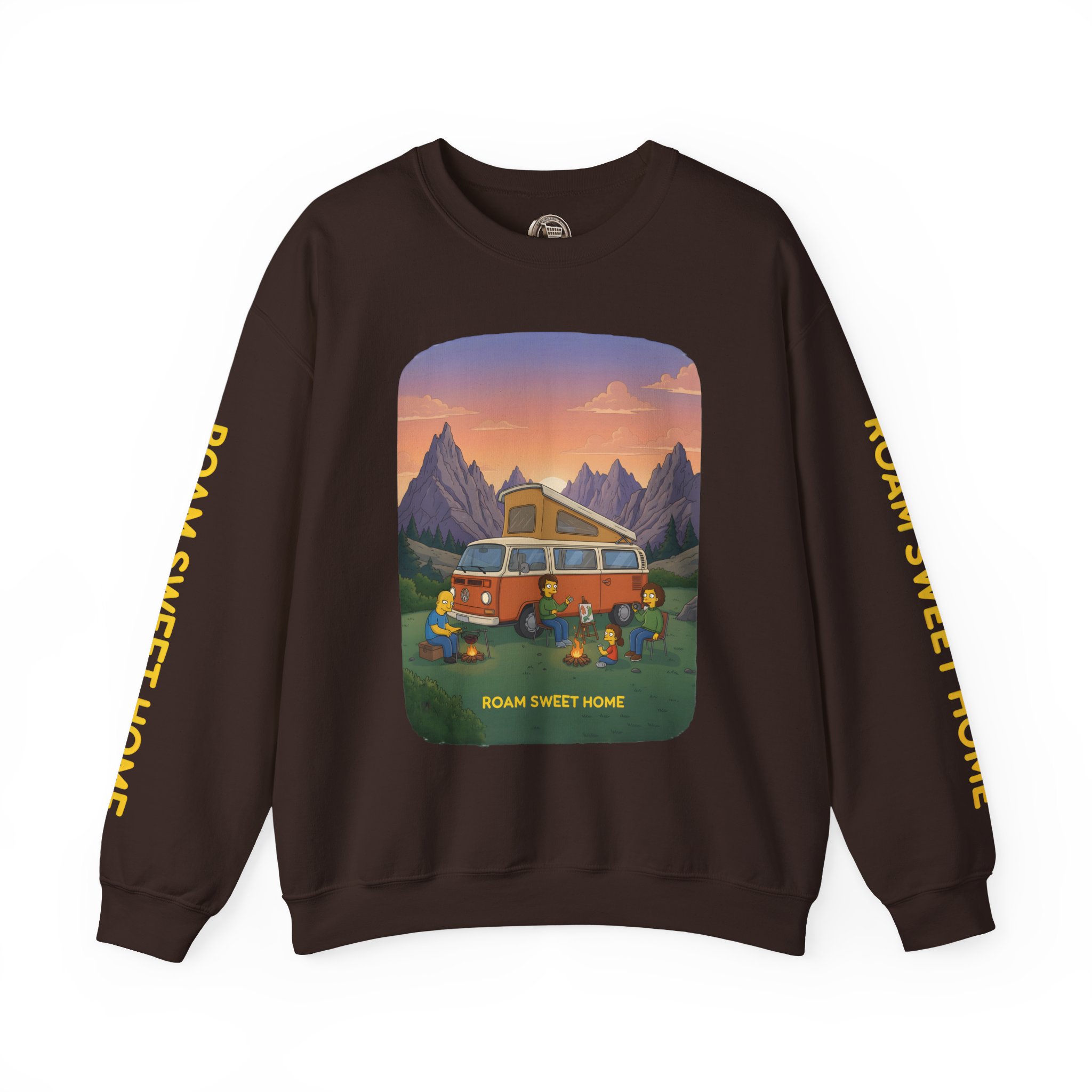 Unisex Heavy Blend™ Crewneck Sweatshirt — "Roam Sweet Home" Design Sitcom-Line