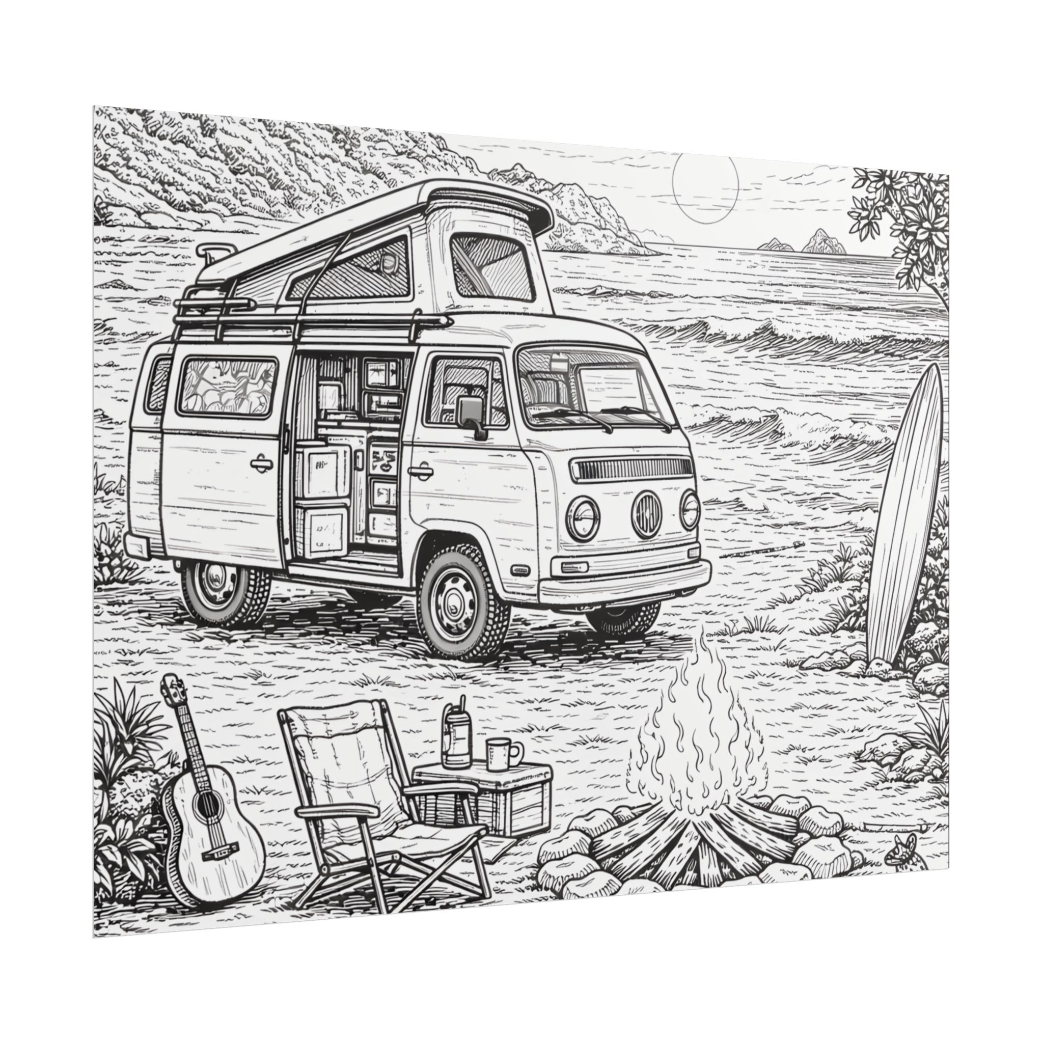 16113874174528820931_2048-1.jpeg Campervan Poster — Vintage RV Camping Landscape Wall Art
