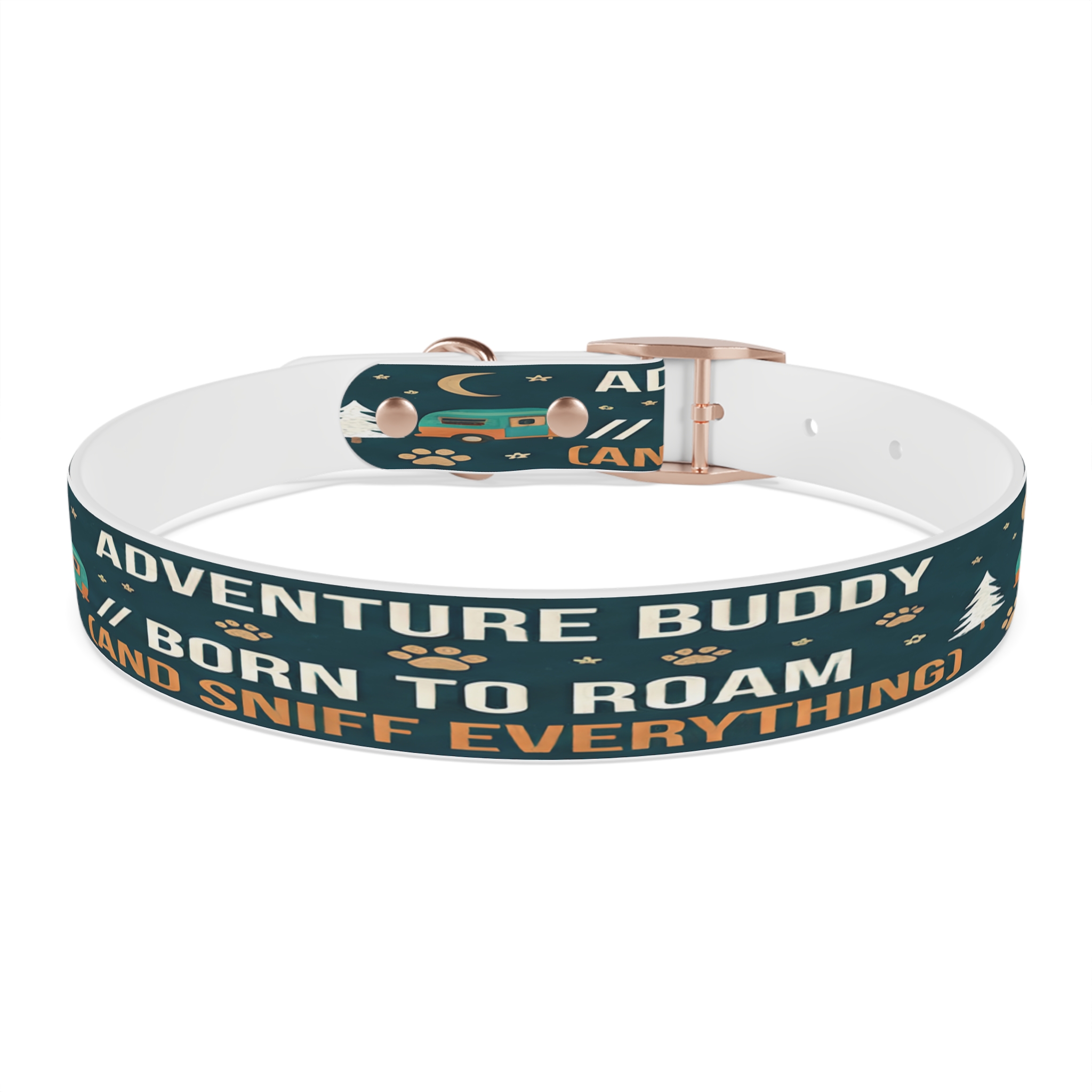 1612713634264248851_4096.jpeg Dog Collar — 'Born to Roam (and Sniff Everything)' Outdoor Pet Collar