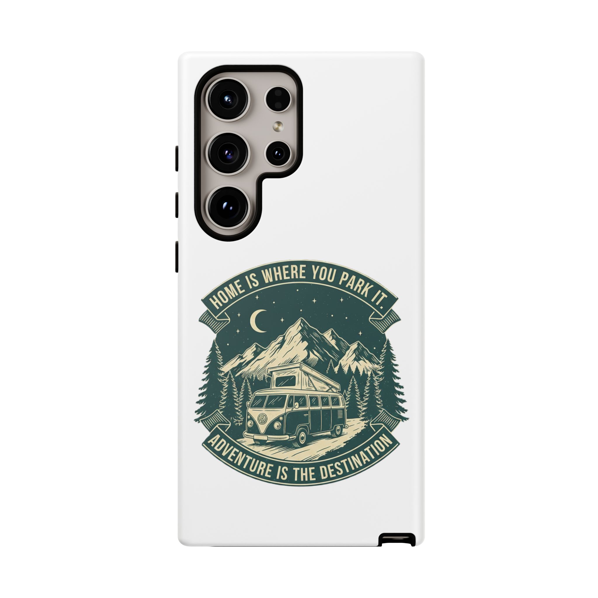 Phone Case — "Home Is Where You Park It-Adventure is the destination" Camper Van Design