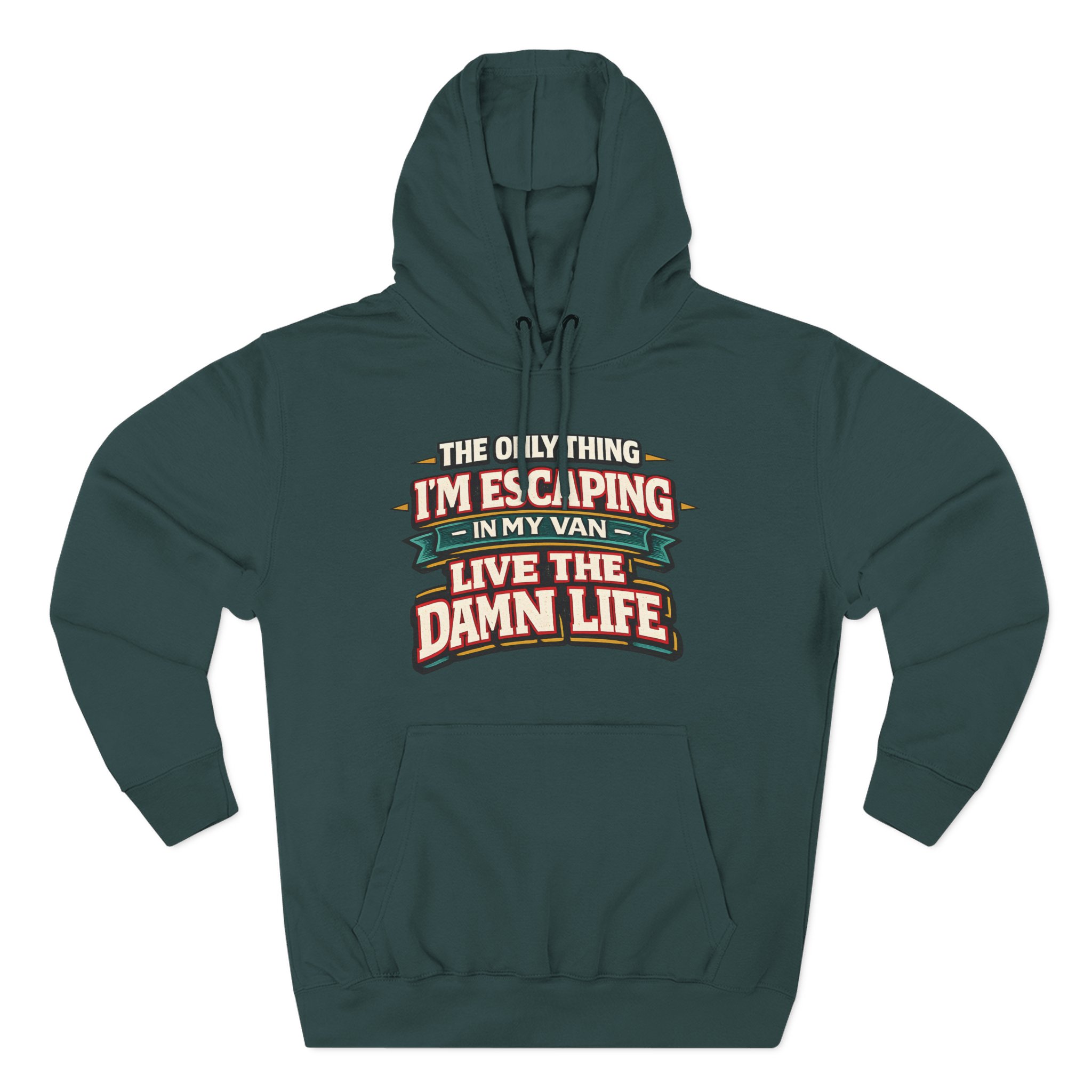 16131758752354621782_2048.jpeg Three-Panel Fleece Hoodie - "The Only Thing I´m Escaping" Design F**K-Line
