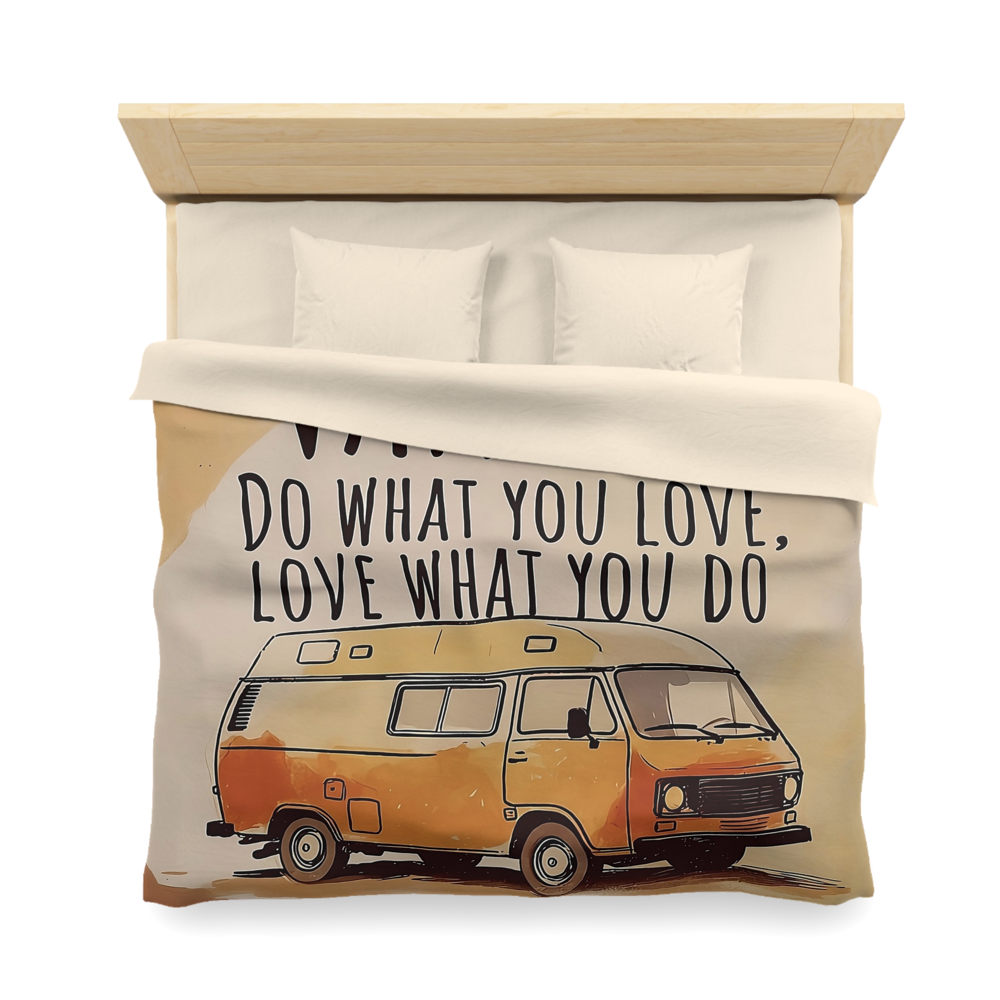 Duvet Cover – "Do What You Love, Love What You Do" Camper Comforter
