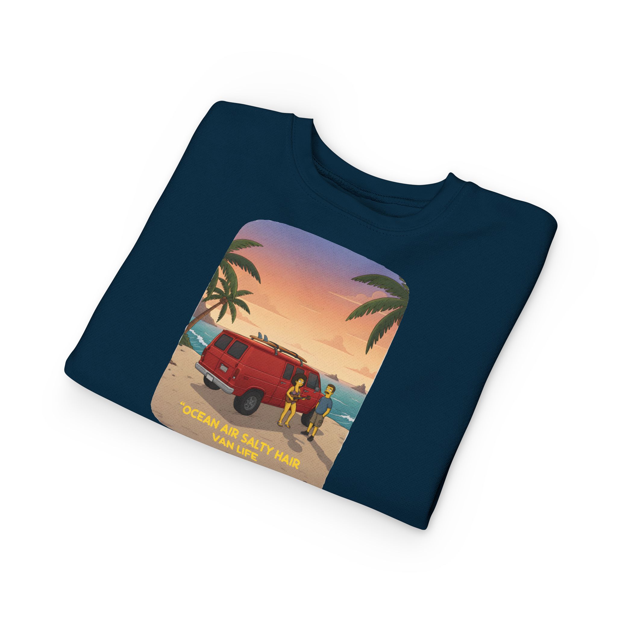 Toddler Sweatshirt - "Ocean Air Salty Hair Van Life" (Design Sitcom-Line)