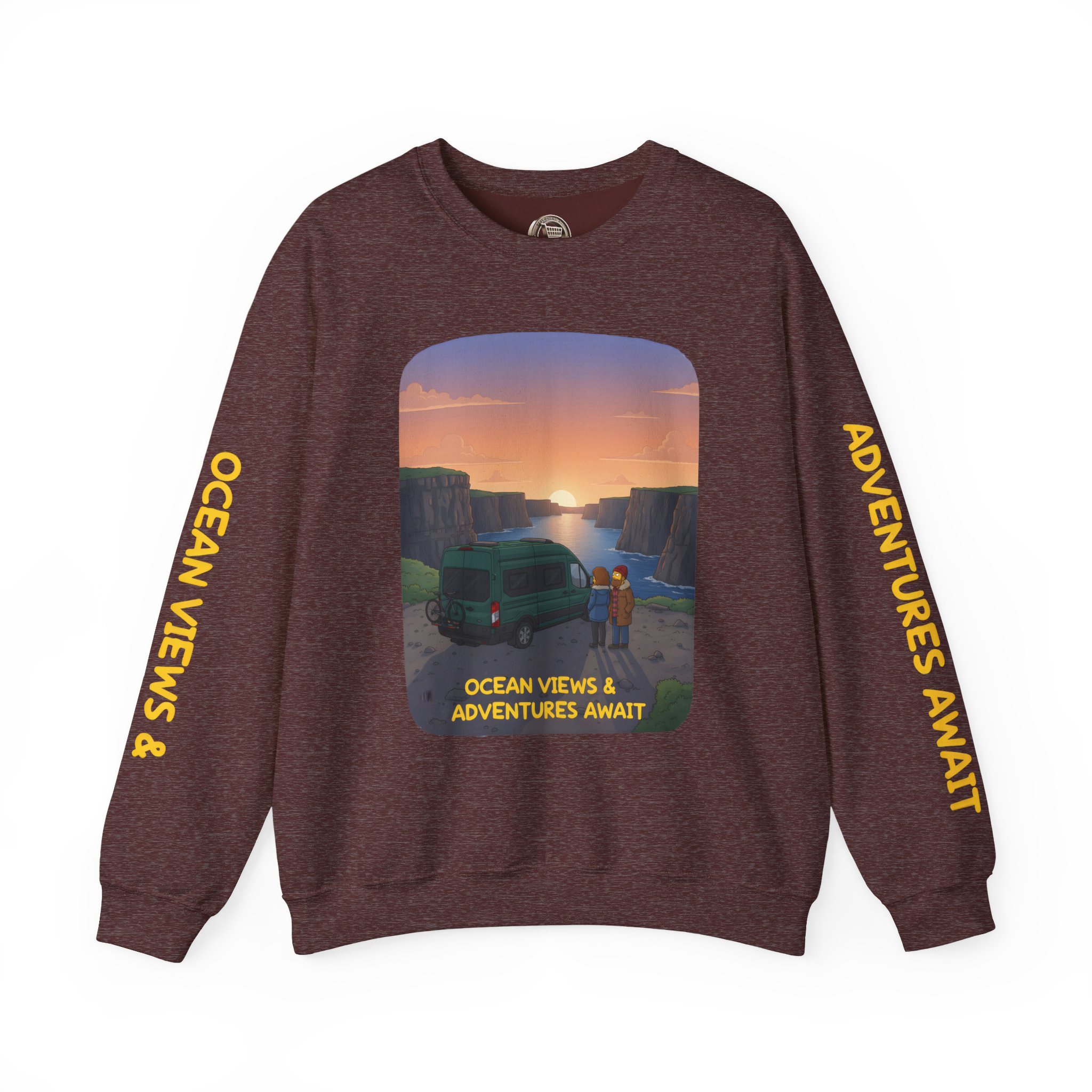 16141752670473501828_2048.jpeg Unisex Heavy Blend™ Crewneck Sweatshirt — "Ocean Views-Adventures Awaits" Design Sitcom-Line
