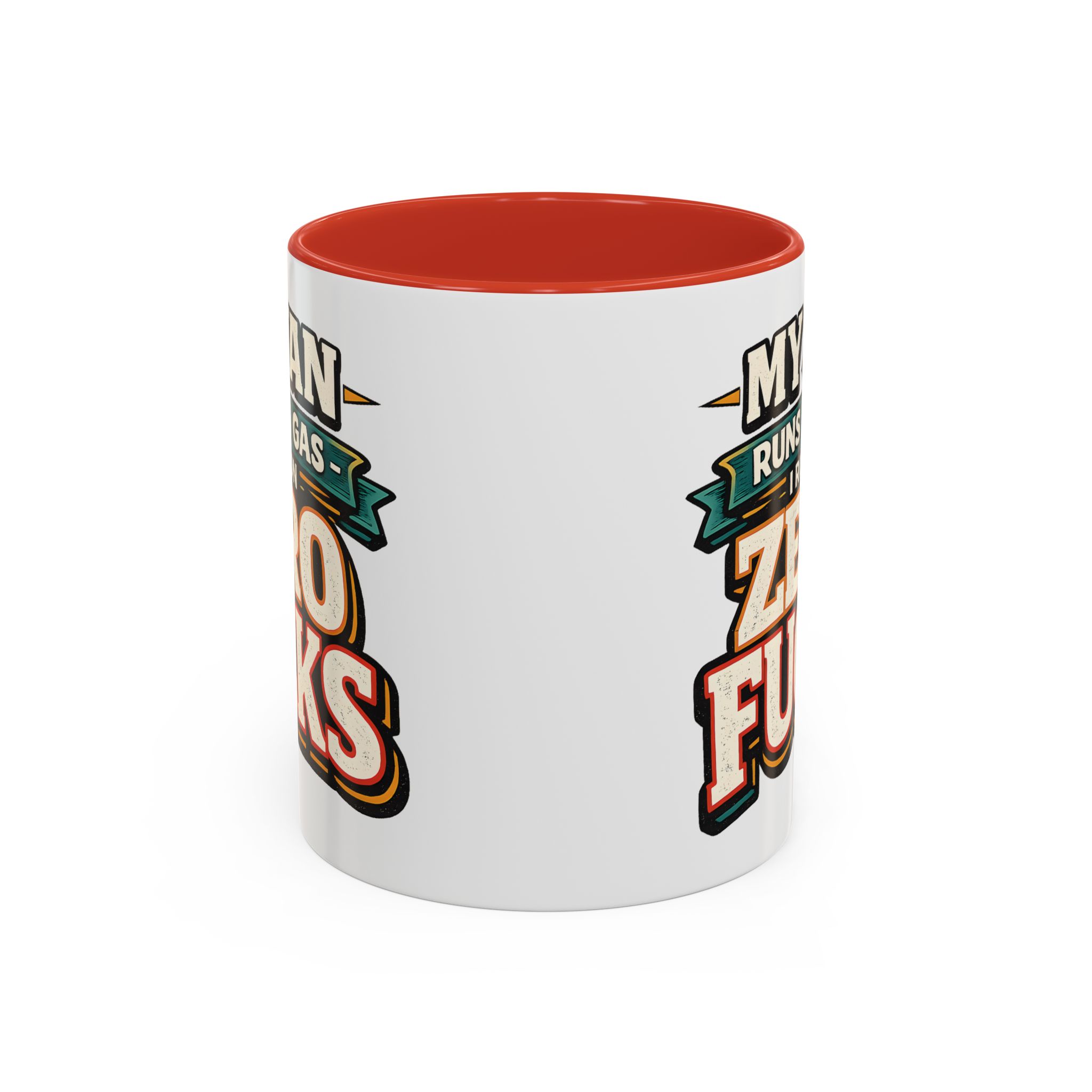 Accent Coffee Mug (11, 15oz) — "My Van Runs On Gas" Design F**K-Line