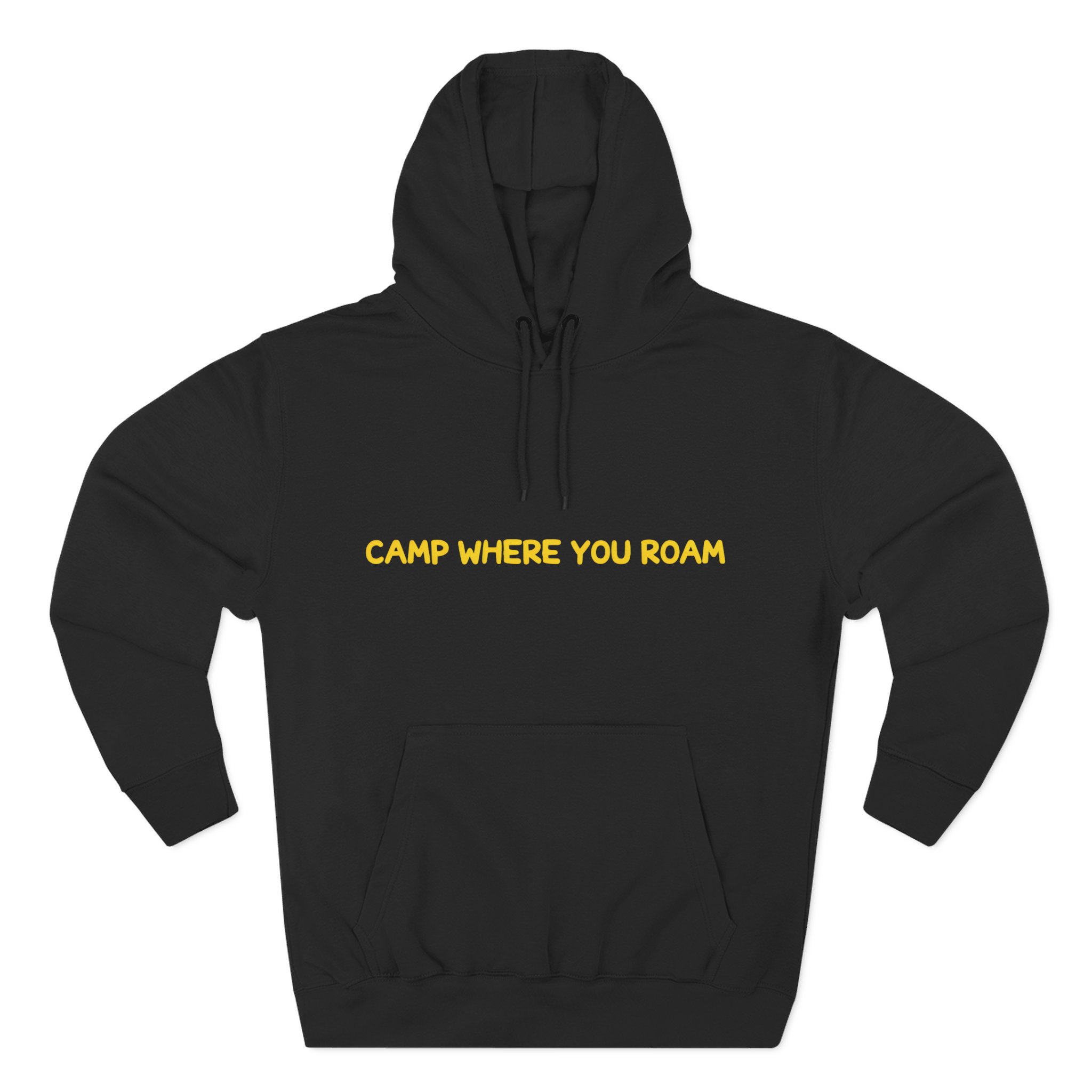 Three-Panel Fleece Hoodie - "Camp Where You Roam" Design Sitcom-Line