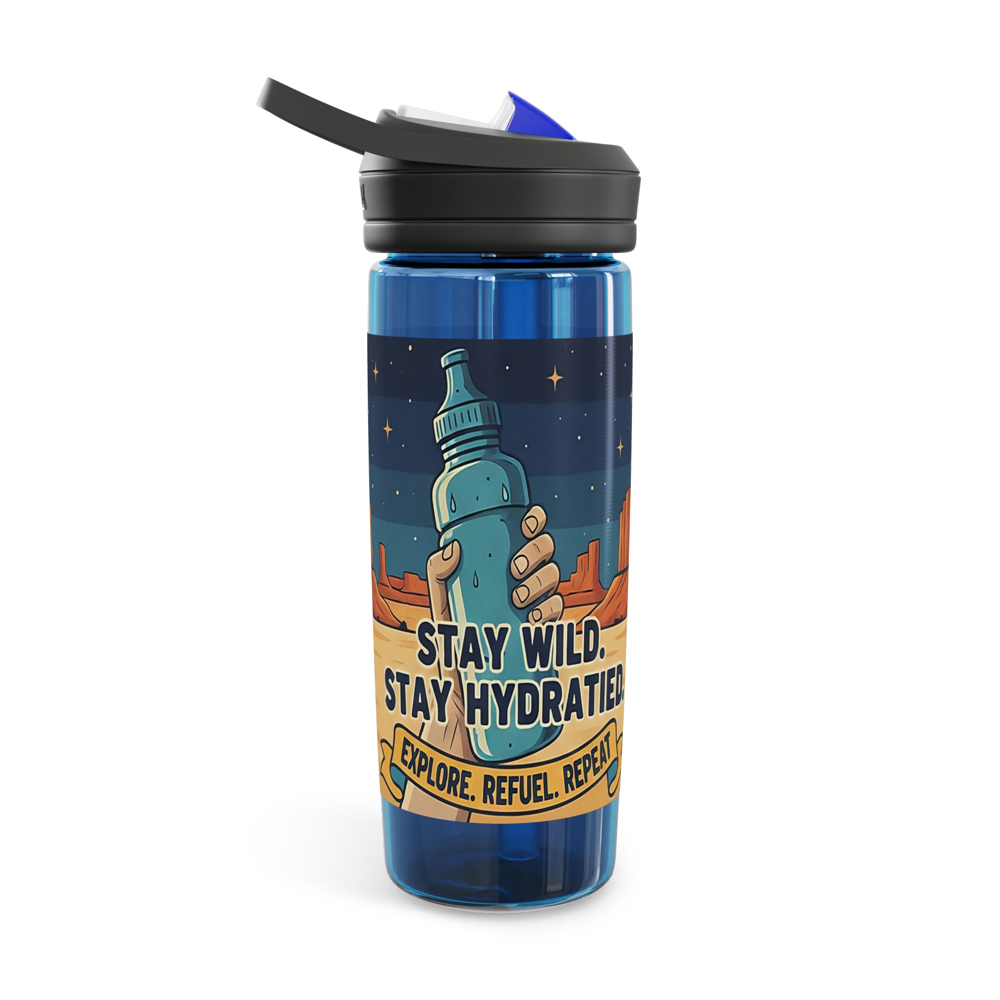 16153473720464159959_2048.jpeg Water Bottle CamelBak — "Adventure Is Thirsty "20oz/25oz Travel Bottle with Retro Road Trip Design