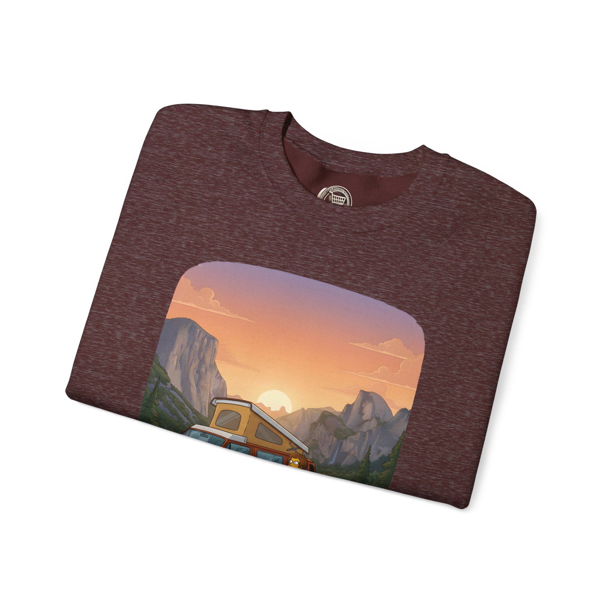Unisex Heavy Blend™ Crewneck Sweatshirt — "Camp Where You Roam" Design Sitcom-Line