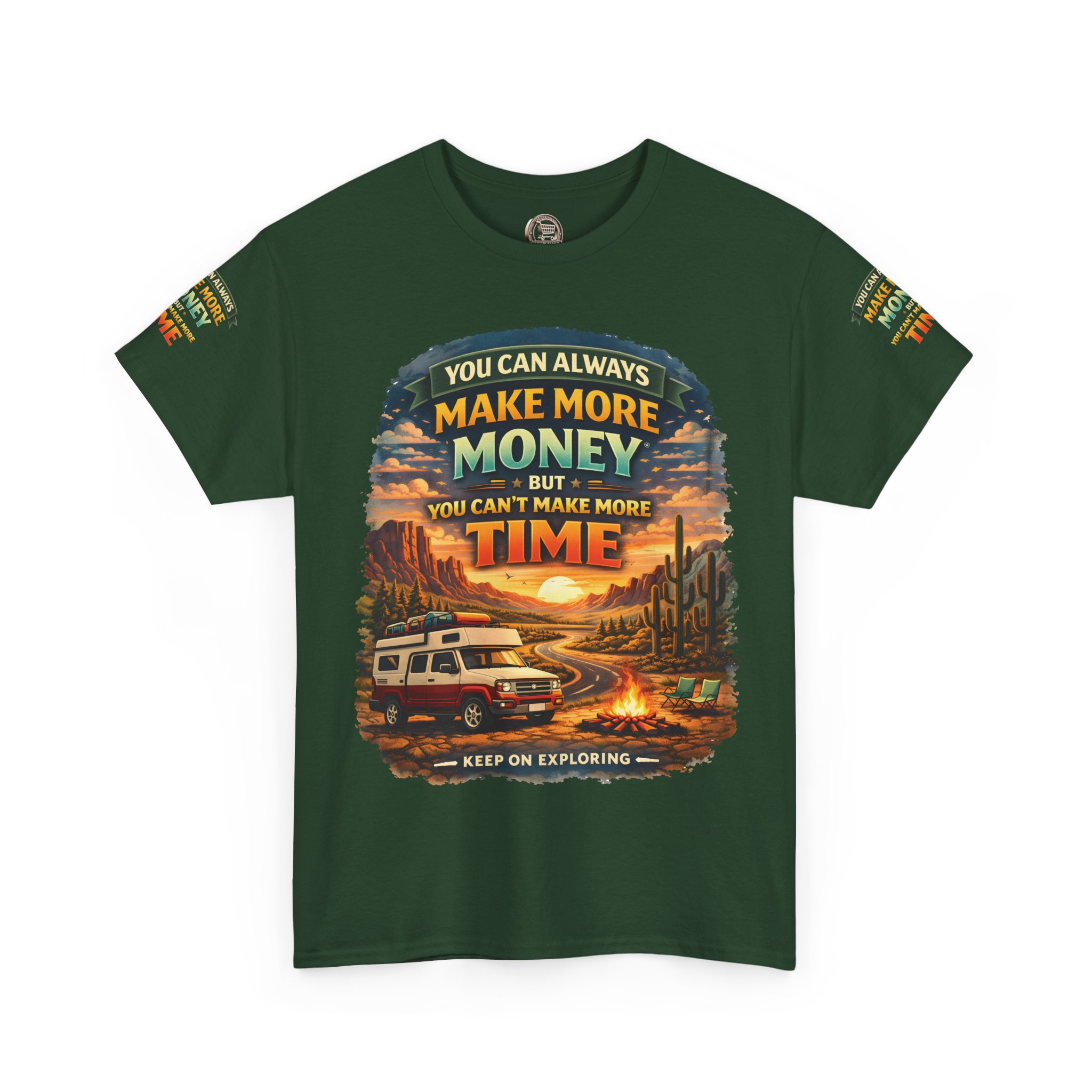 Unisex Heavy Cotton Tee — "You Can Always Make More Money" Design Scenic-Line