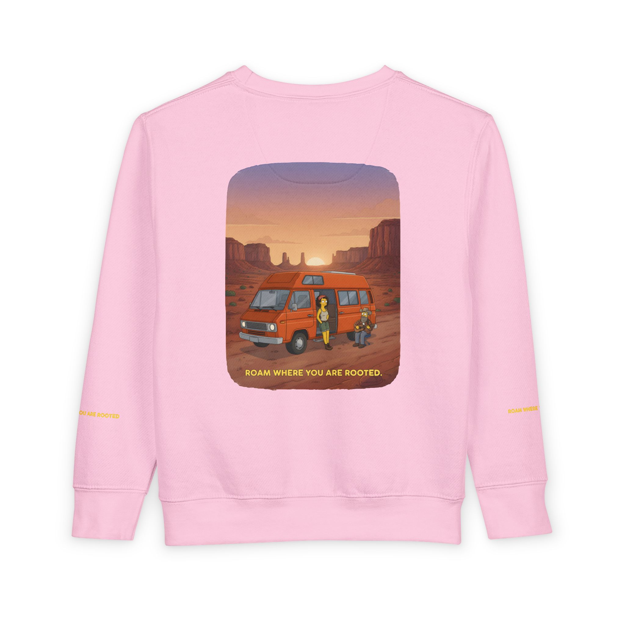 Toddler Sweatshirt - "Roam Where You Are Rooted" (Design Sitcom-Line)