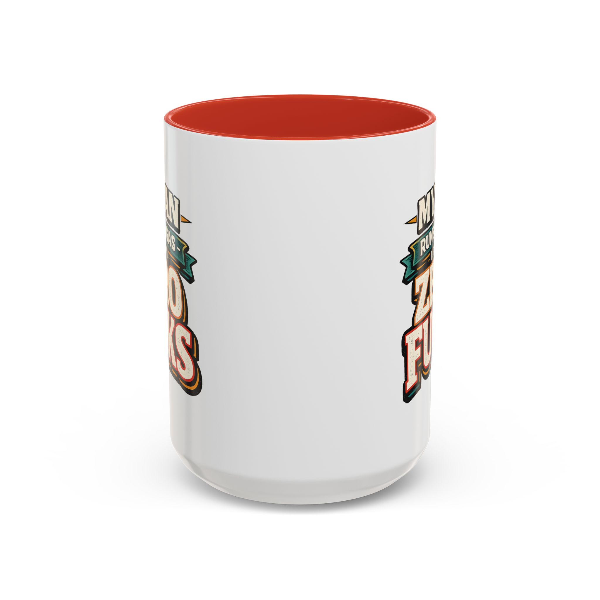 Accent Coffee Mug (11, 15oz) — "My Van Runs On Gas" Design F**K-Line