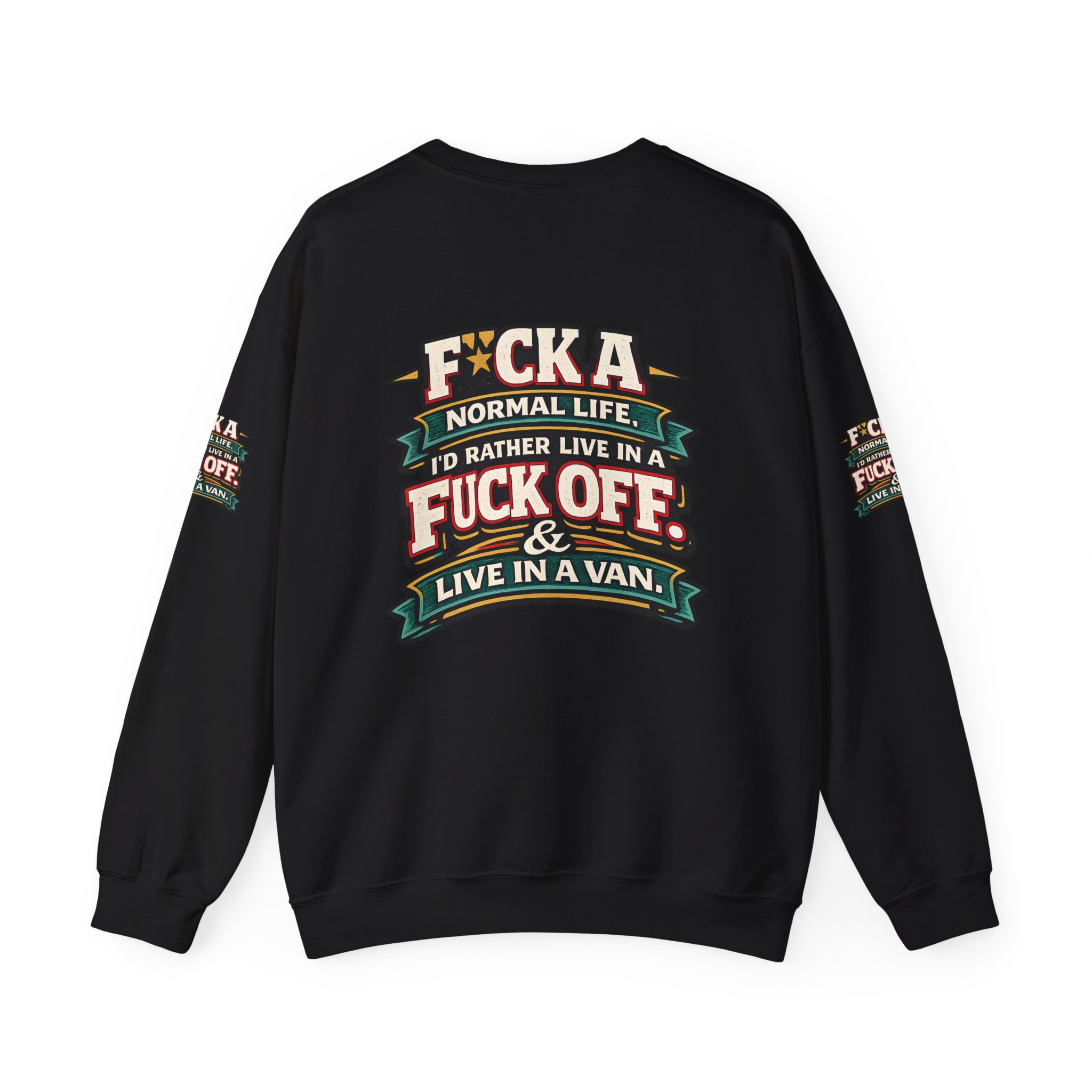 16212227349164302827_2048.jpeg Unisex Heavy Blend™ Crewneck Sweatshirt — "Fuck A Normal Life" Design F**K-Line