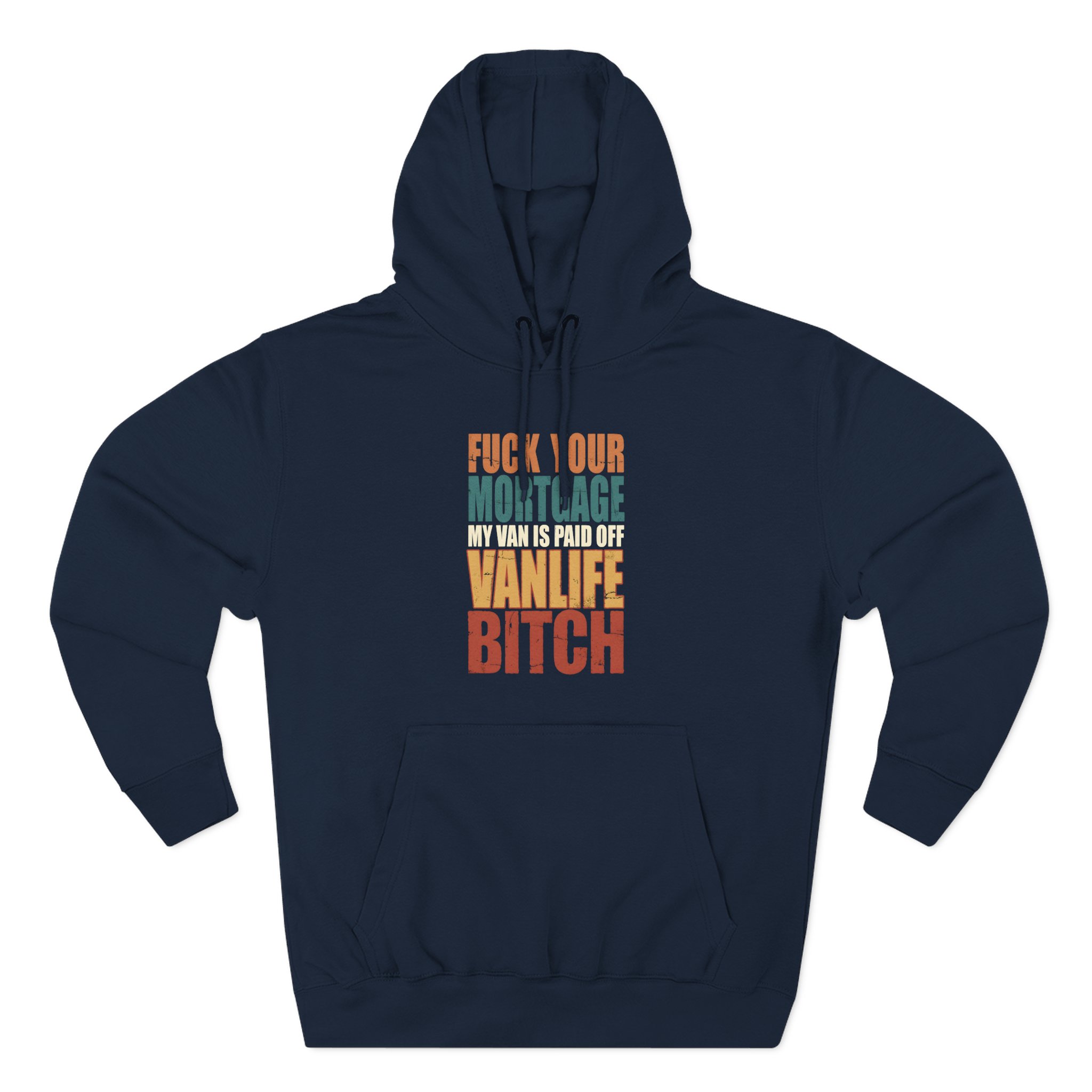 Three-Panel Fleece Hoodie - "Fuck Your Mortgage" Design F**K-Line