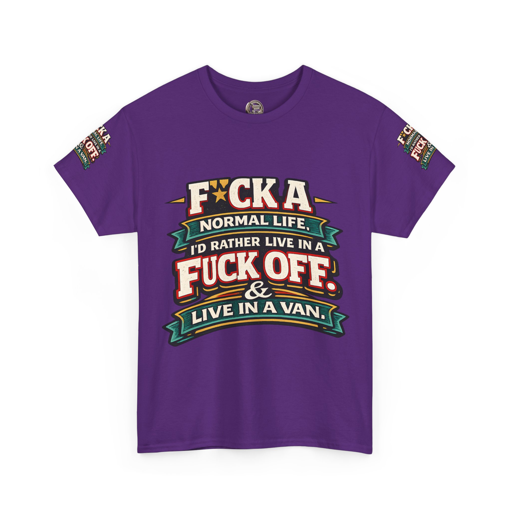 Unisex Heavy Cotton Tee — "Fuck A Normal Life" Design F**K-Line