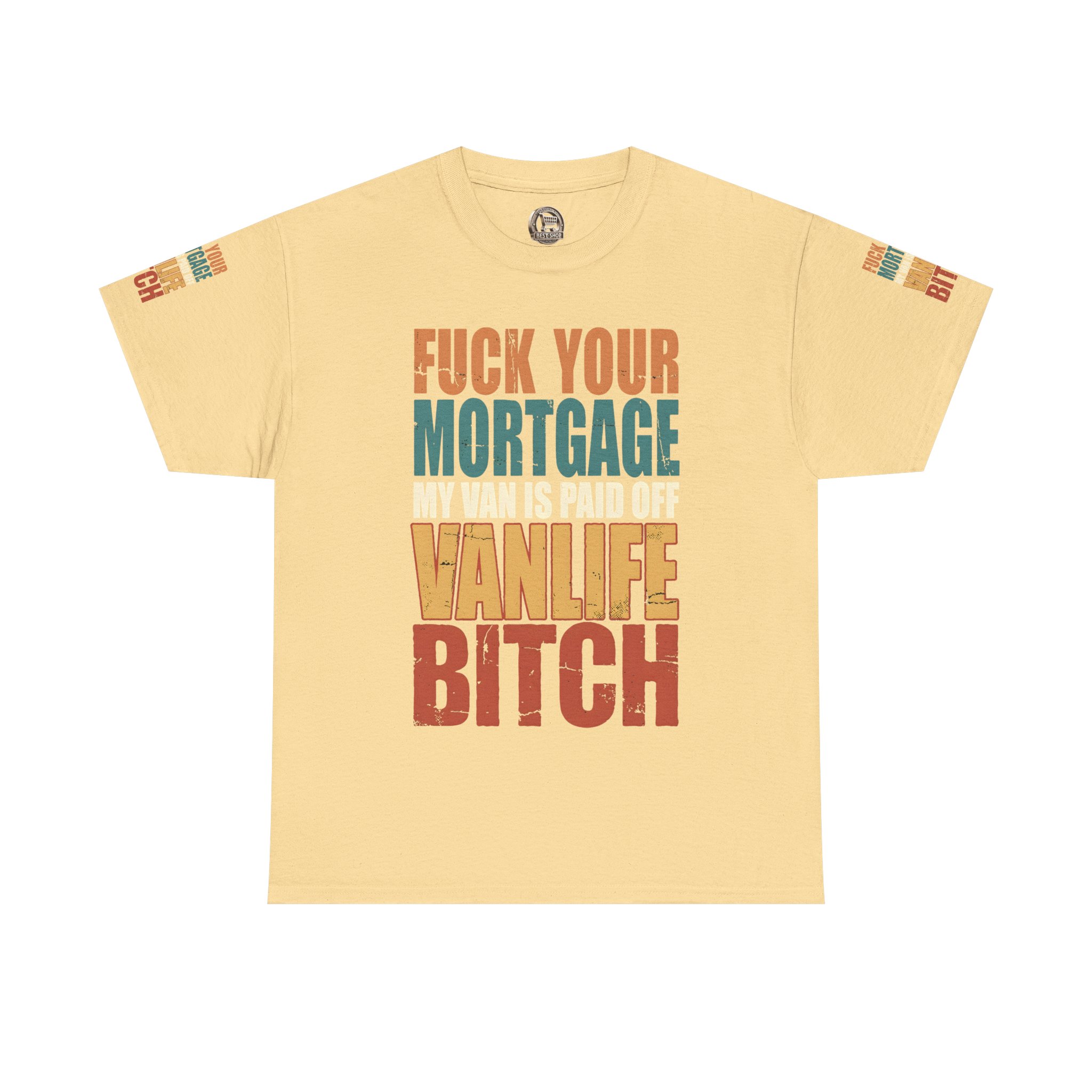 Unisex Heavy Cotton Tee — "Fuck Your Mortgage" Design F**K-Line