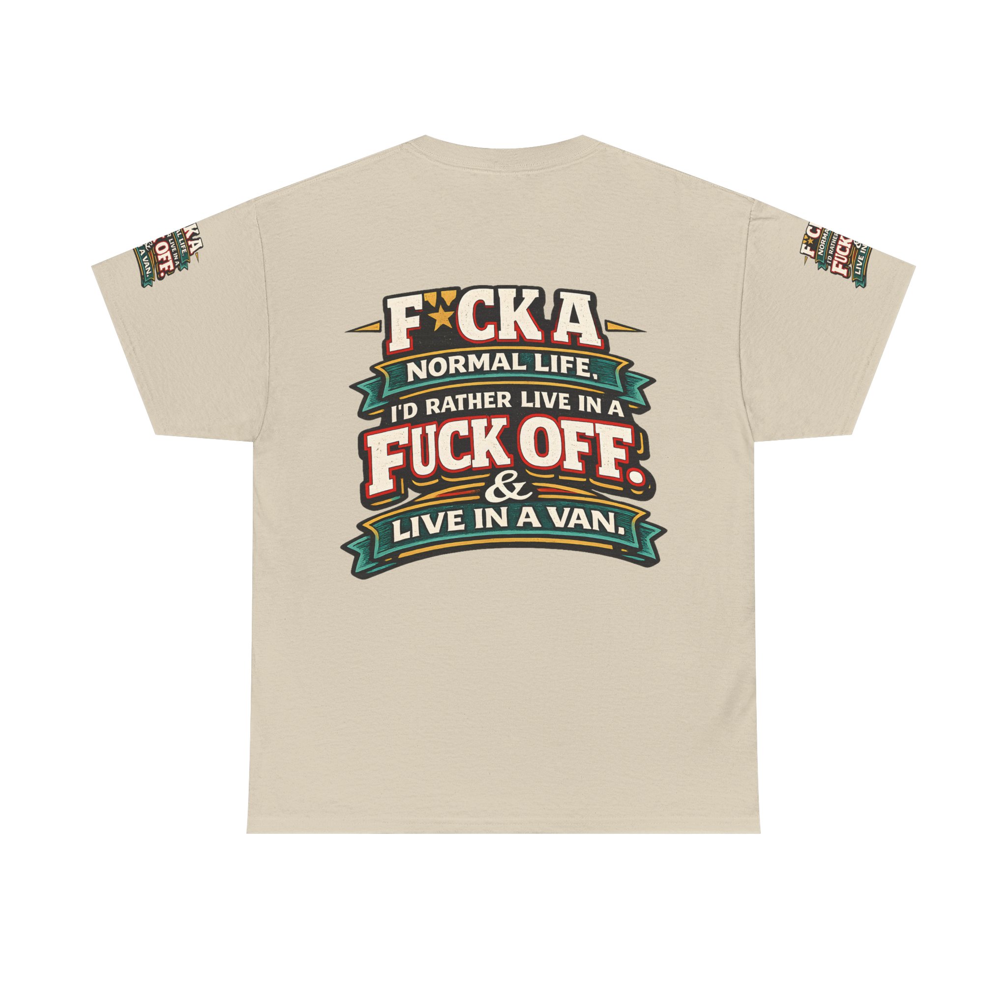 Unisex Heavy Cotton Tee — "Fuck A Normal Life" Design F**K-Line