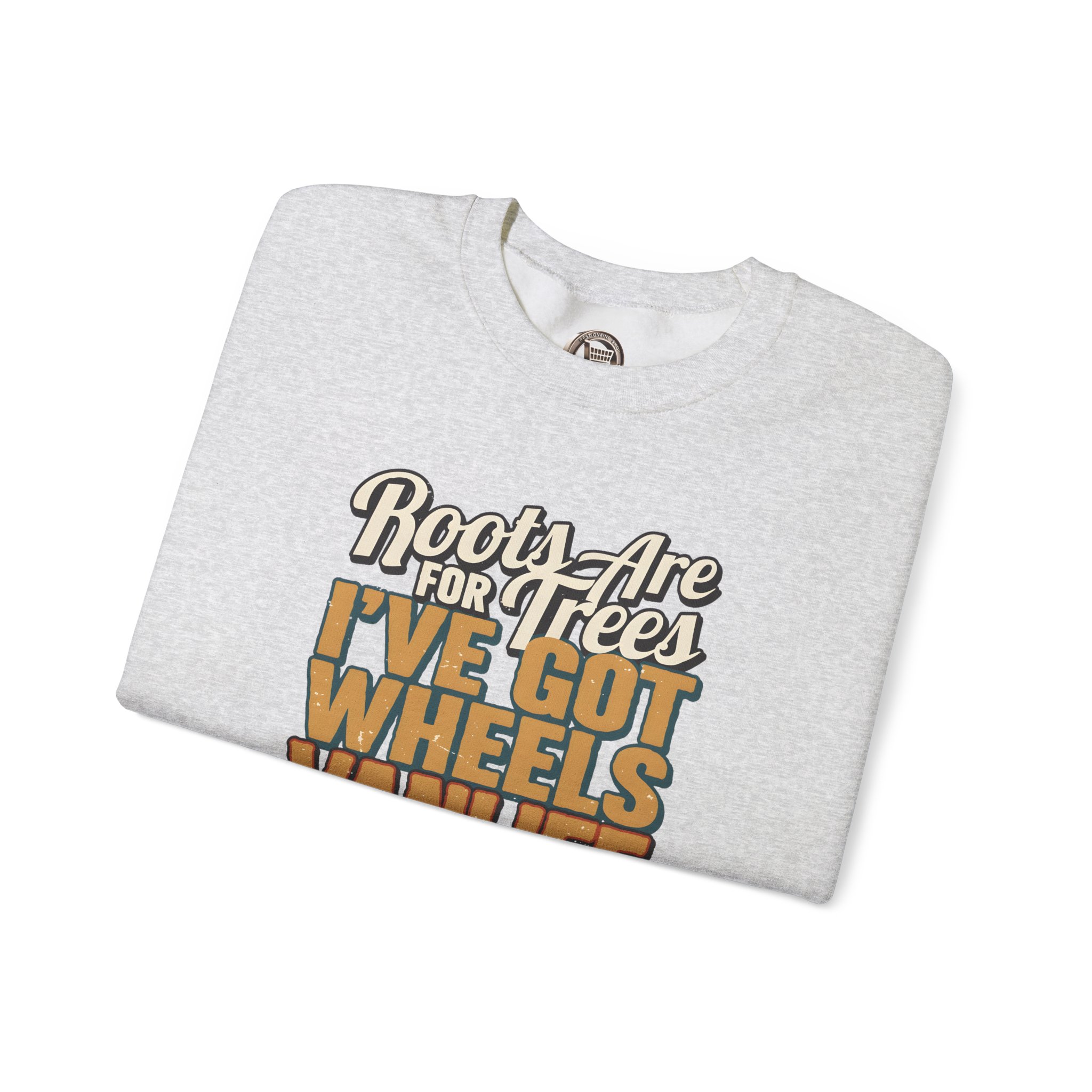 Unisex Heavy Blend™ Crewneck Sweatshirt — "Roots Are For Trees" Design F**K-Line