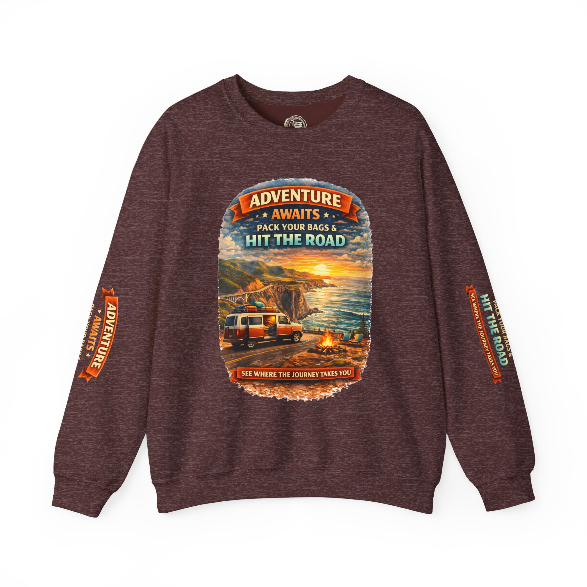 16257489384895129161_2048.jpeg Unisex Heavy Blend™ Crewneck Sweatshirt — "Adventure Awaits-Pack Your Bags" Design Scenic-Line