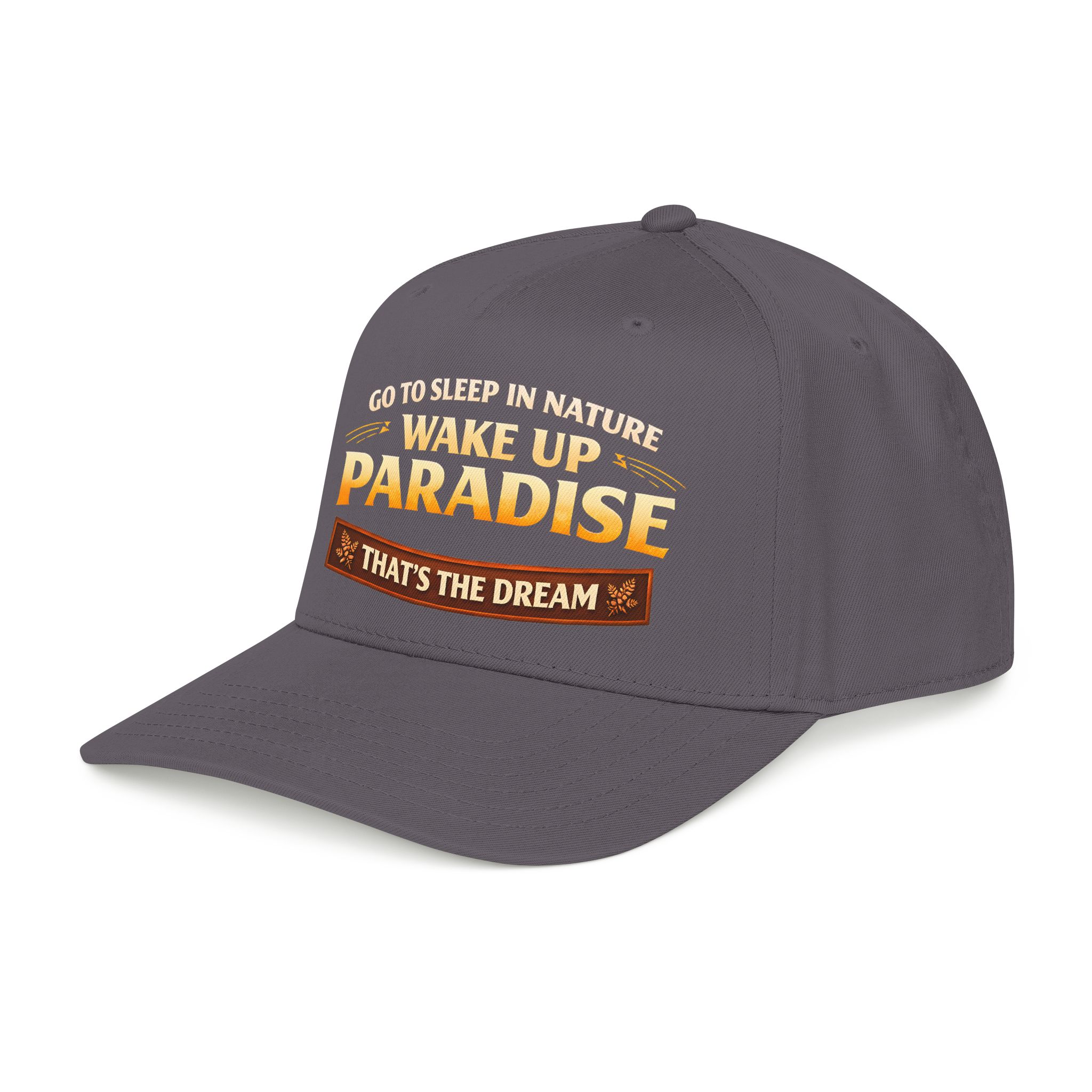 Baseball Cap - "Go sleep Nature-Wake Up Paradise" Design Scenic-Line