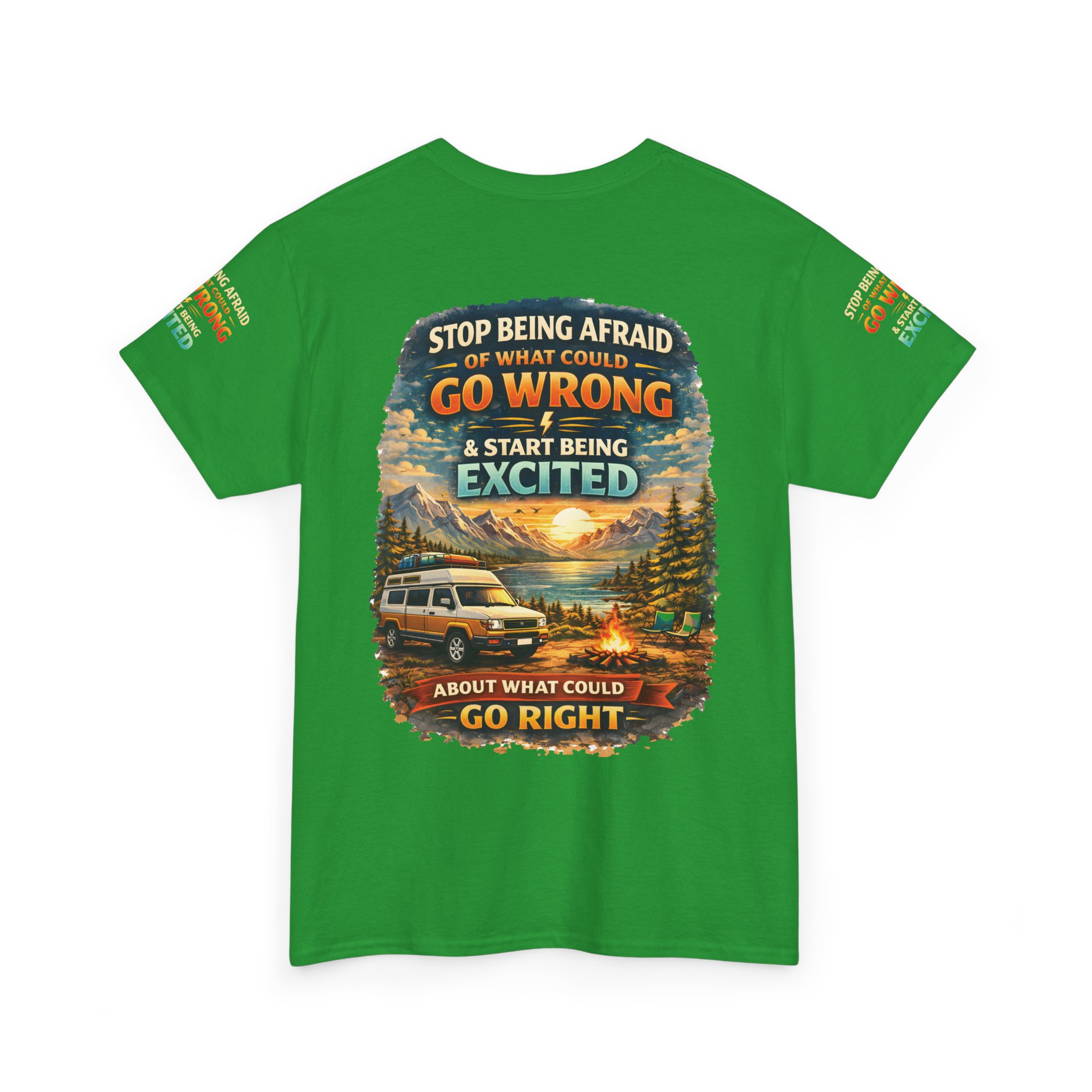 16265900566777184224_2048.jpeg Unisex Heavy Cotton Tee — "Stop Being Afraid Of What Could Go Wrong" Design Scenic-Line