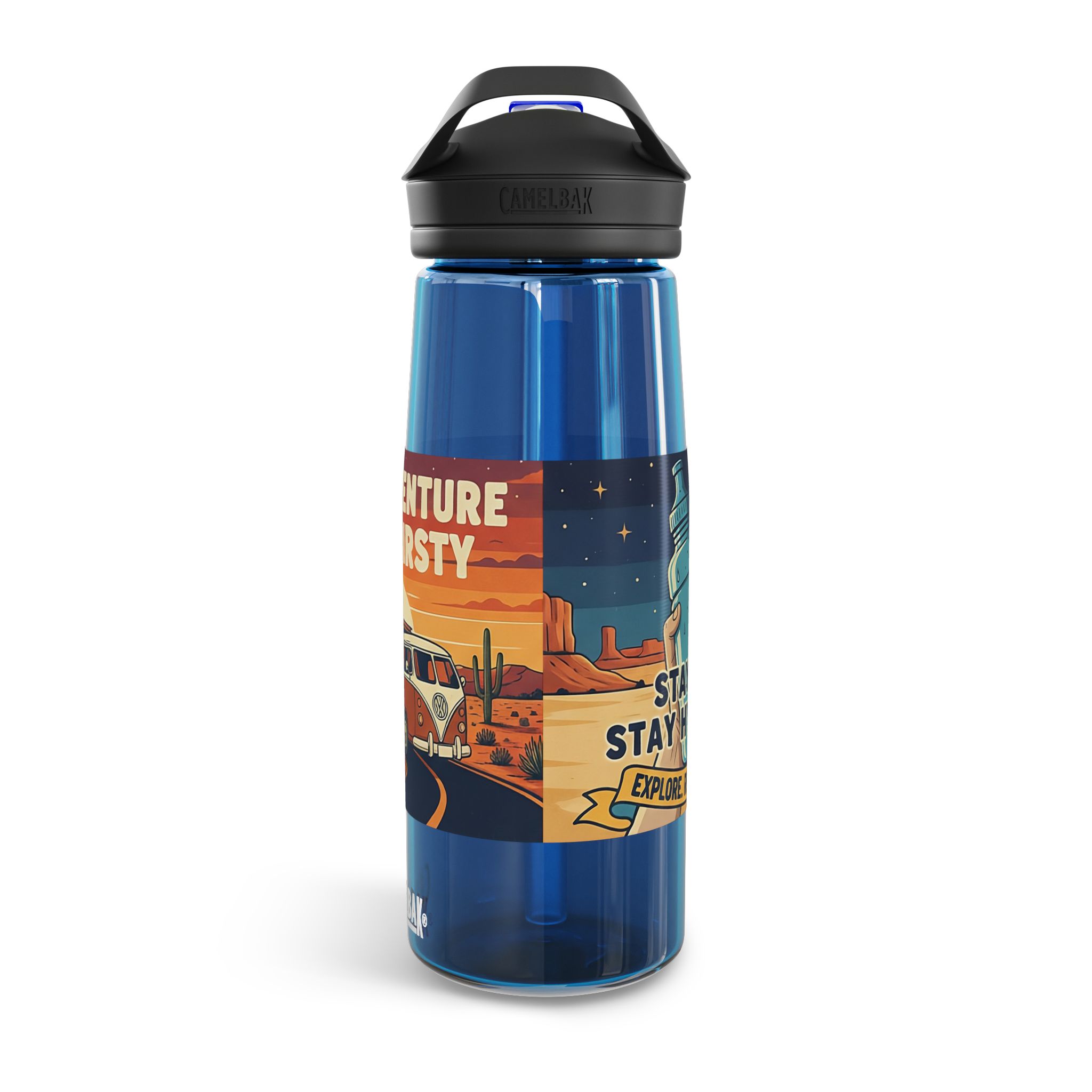 16266707491418156465_2048.jpeg Water Bottle CamelBak — "Adventure Is Thirsty "20oz/25oz Travel Bottle with Retro Road Trip Design