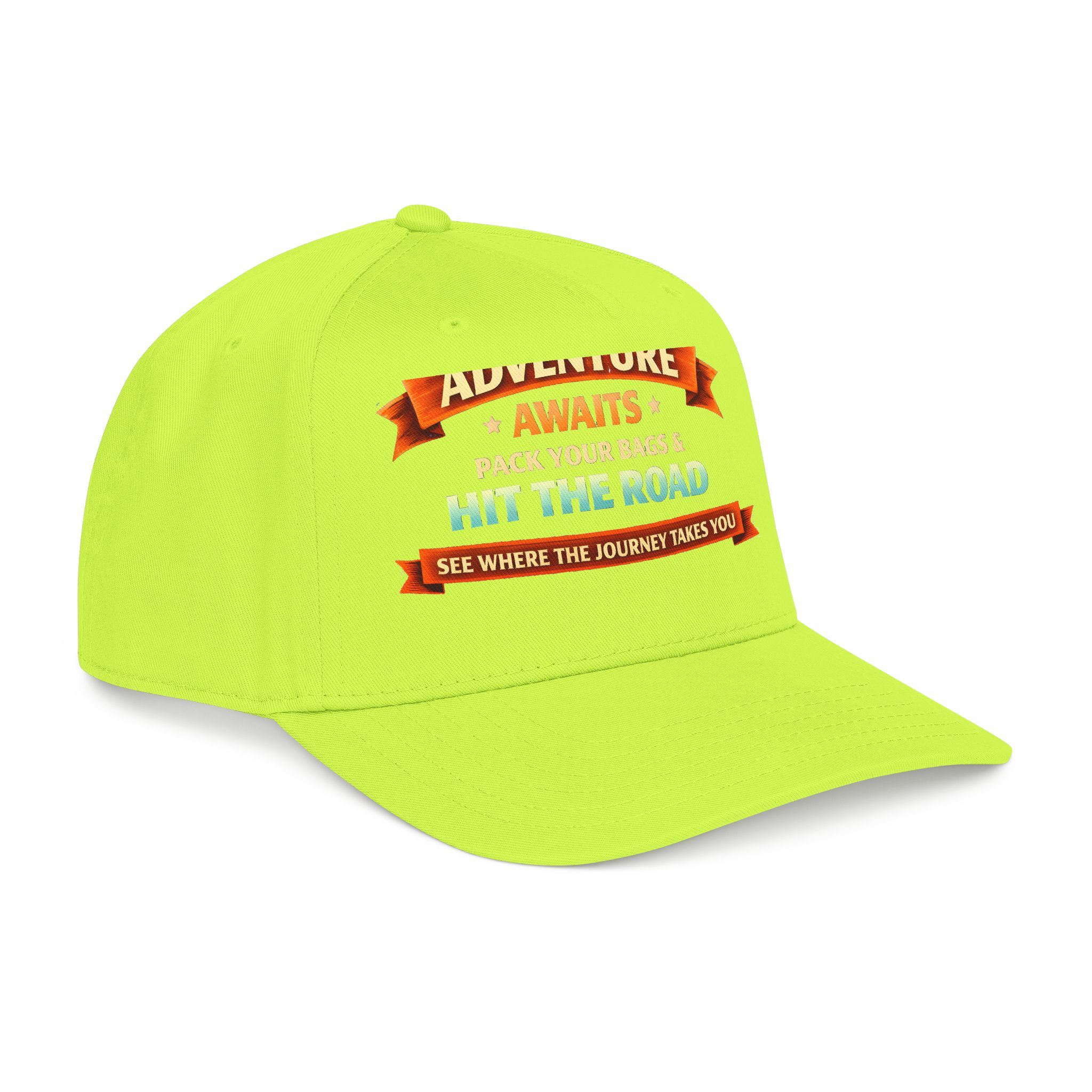 Baseball Cap - "Adventure Awaits-Pack Your Bags" Design Scenic-Line