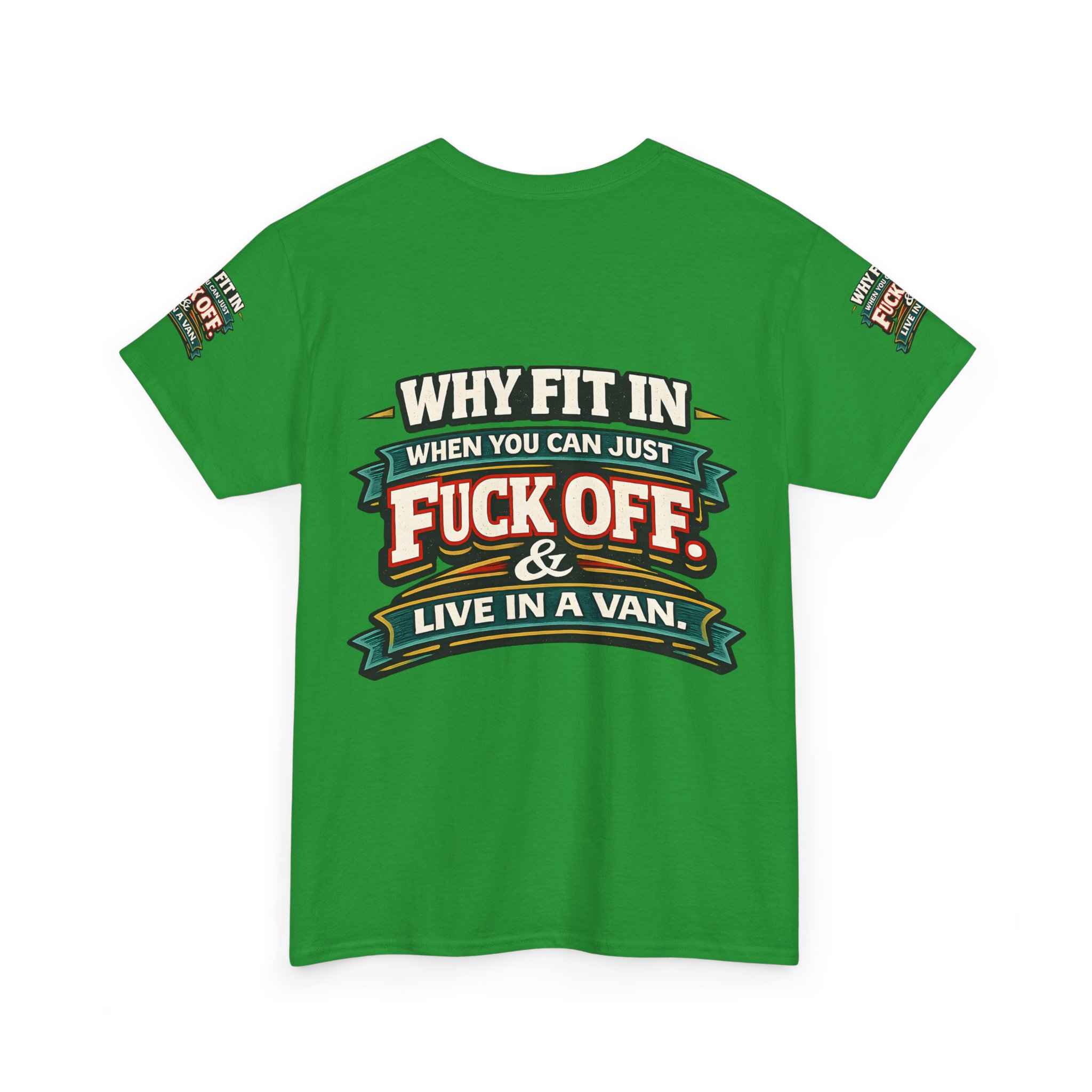 Unisex Heavy Cotton Tee — "Why Fit In" Design F**K-Line