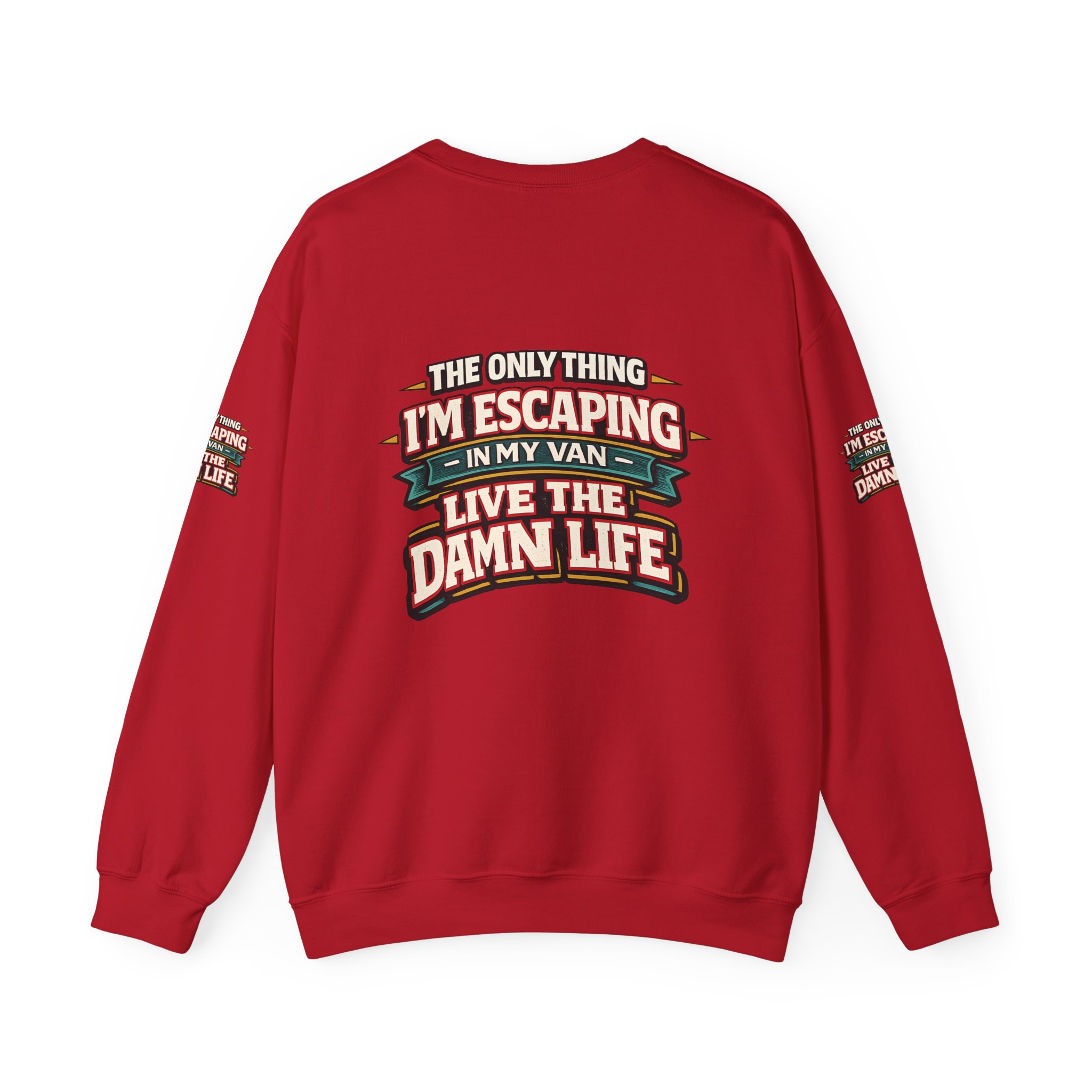 Unisex Heavy Blend™ Crewneck Sweatshirt — "The Only Thing I´m Escaping" Design F**K-Line