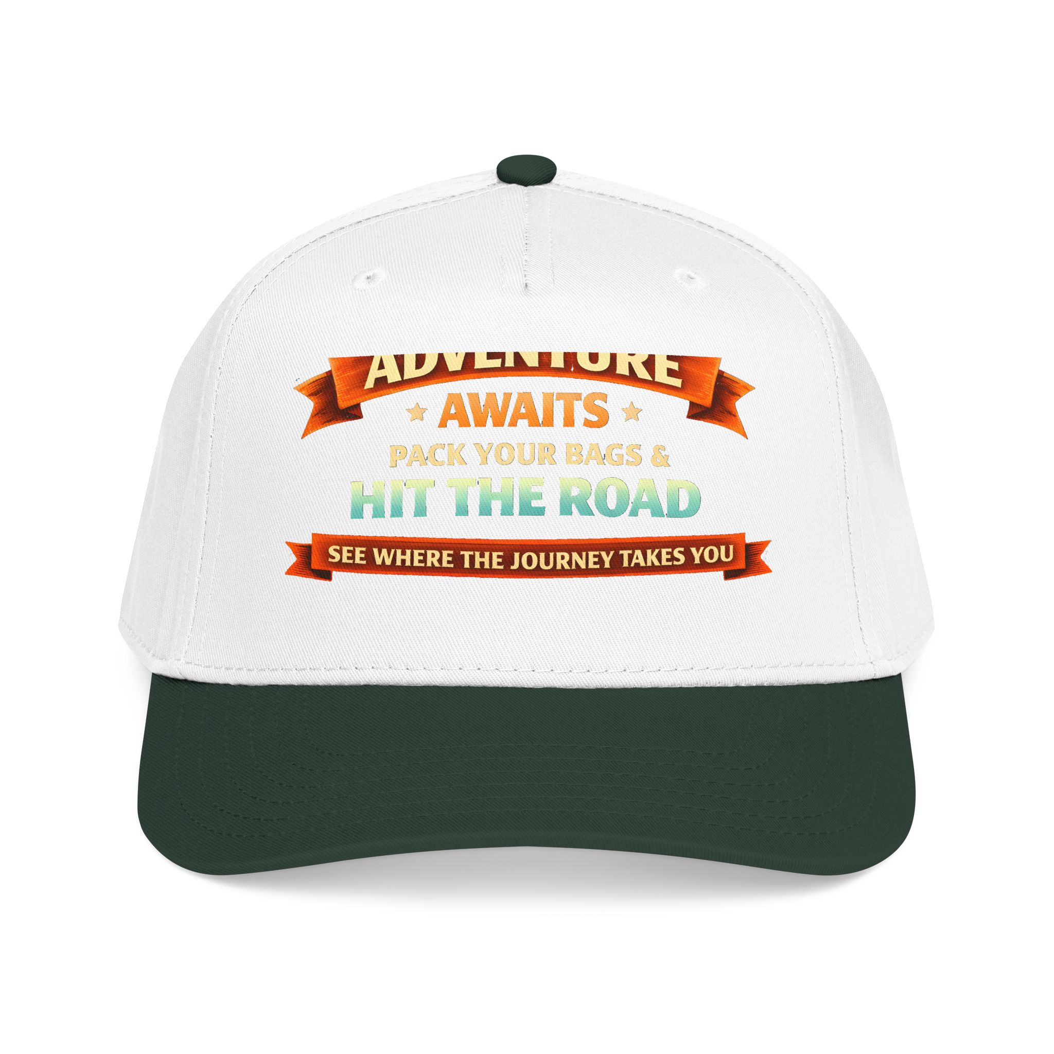 Baseball Cap - "Adventure Awaits-Pack Your Bags" Design Scenic-Line