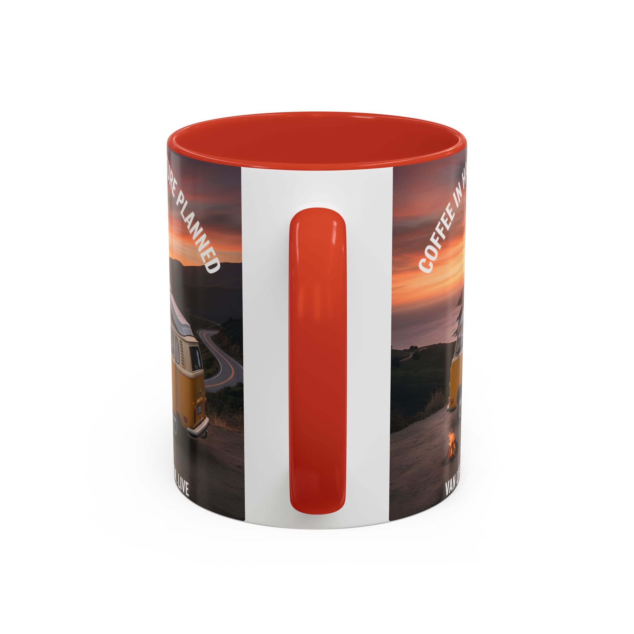Accent Coffee Mug (11, 15oz) - "Coffee in Hand, Adventure Planned"