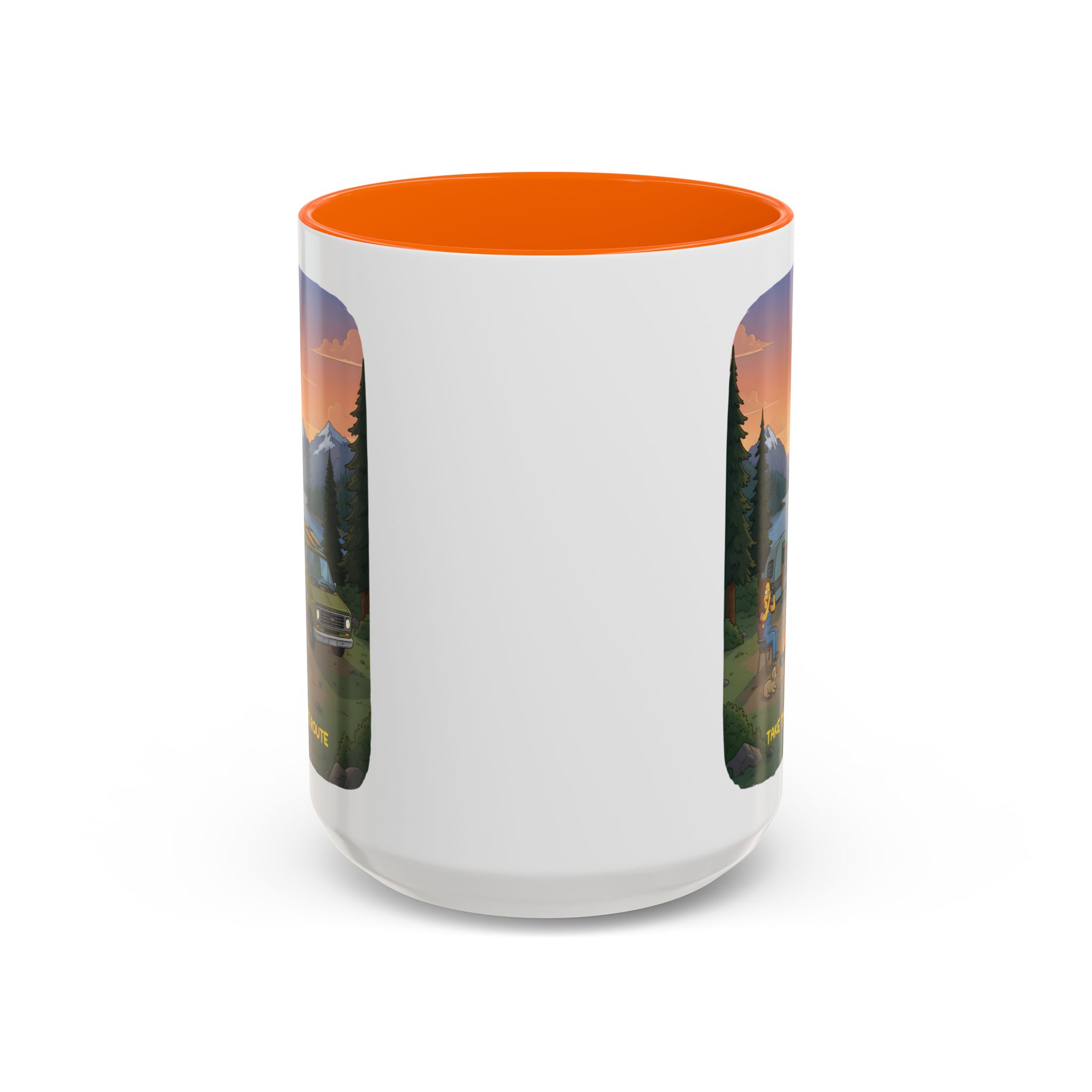 16295508761627538005_2048.jpeg Accent Coffee Mug (11, 15oz) — "Take The Scenic Route" Design Sitcom-Line