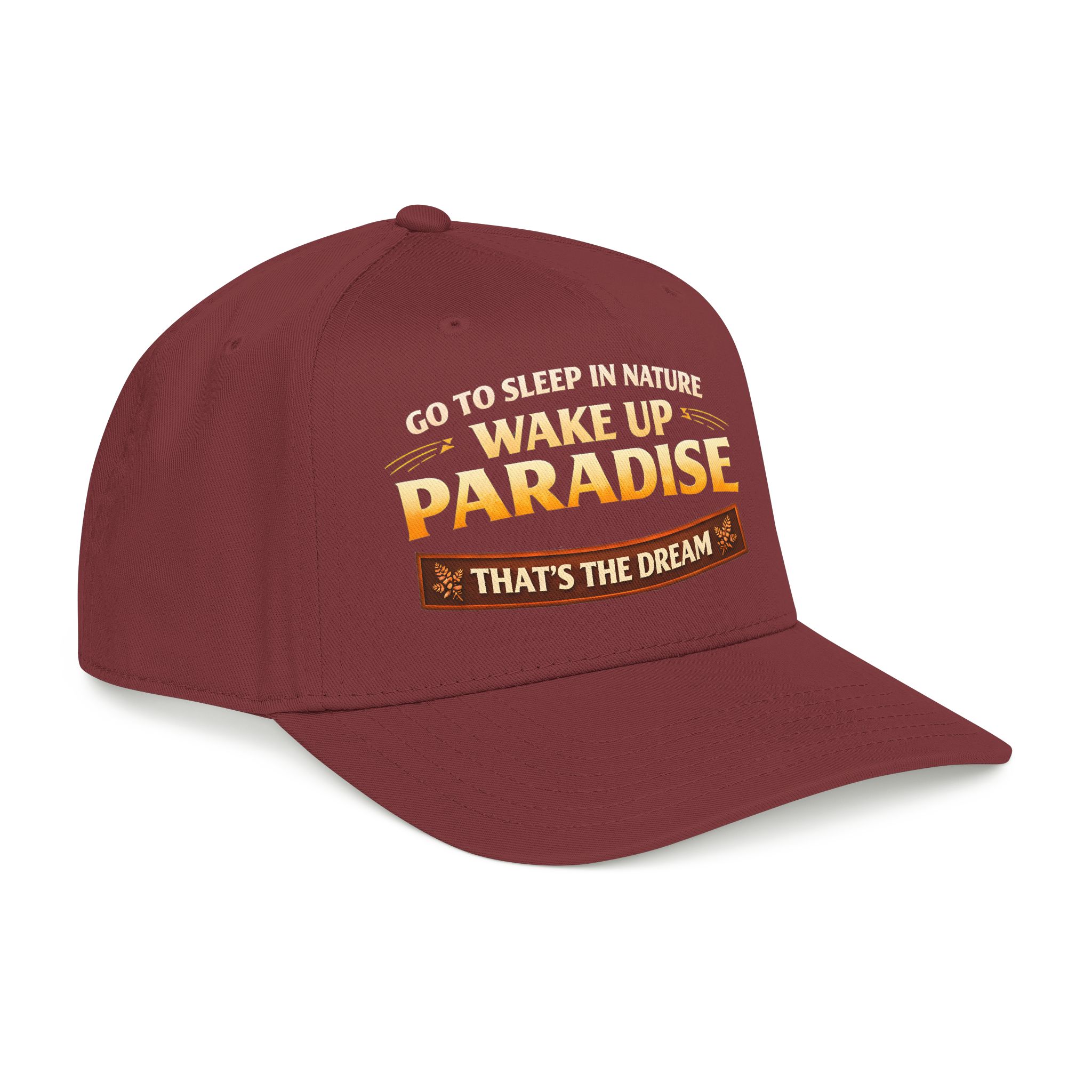 Baseball Cap - "Go sleep Nature-Wake Up Paradise" Design Scenic-Line