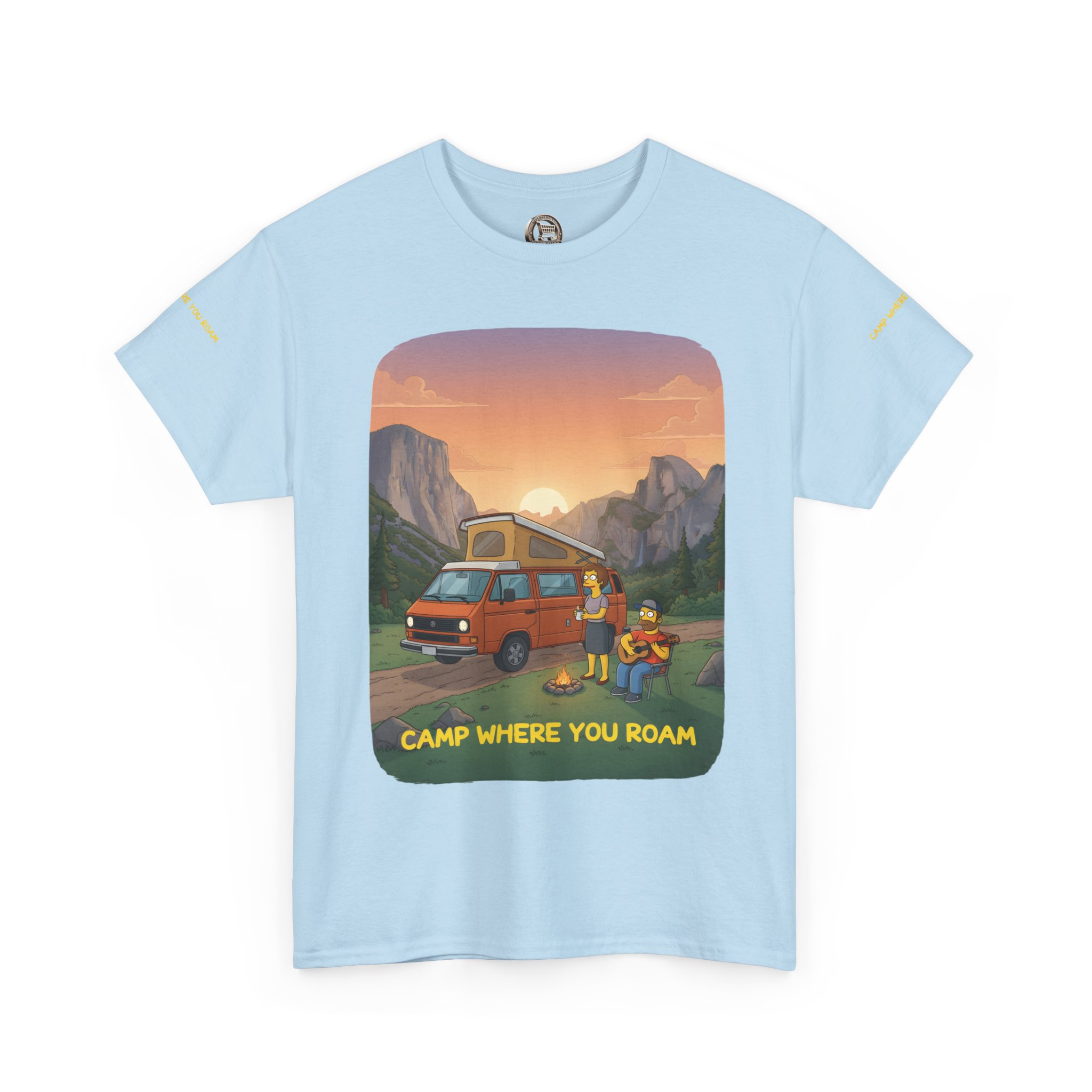 Unisex Heavy Cotton Tee — "Camp Where You Roam" Design Sitcom-Line