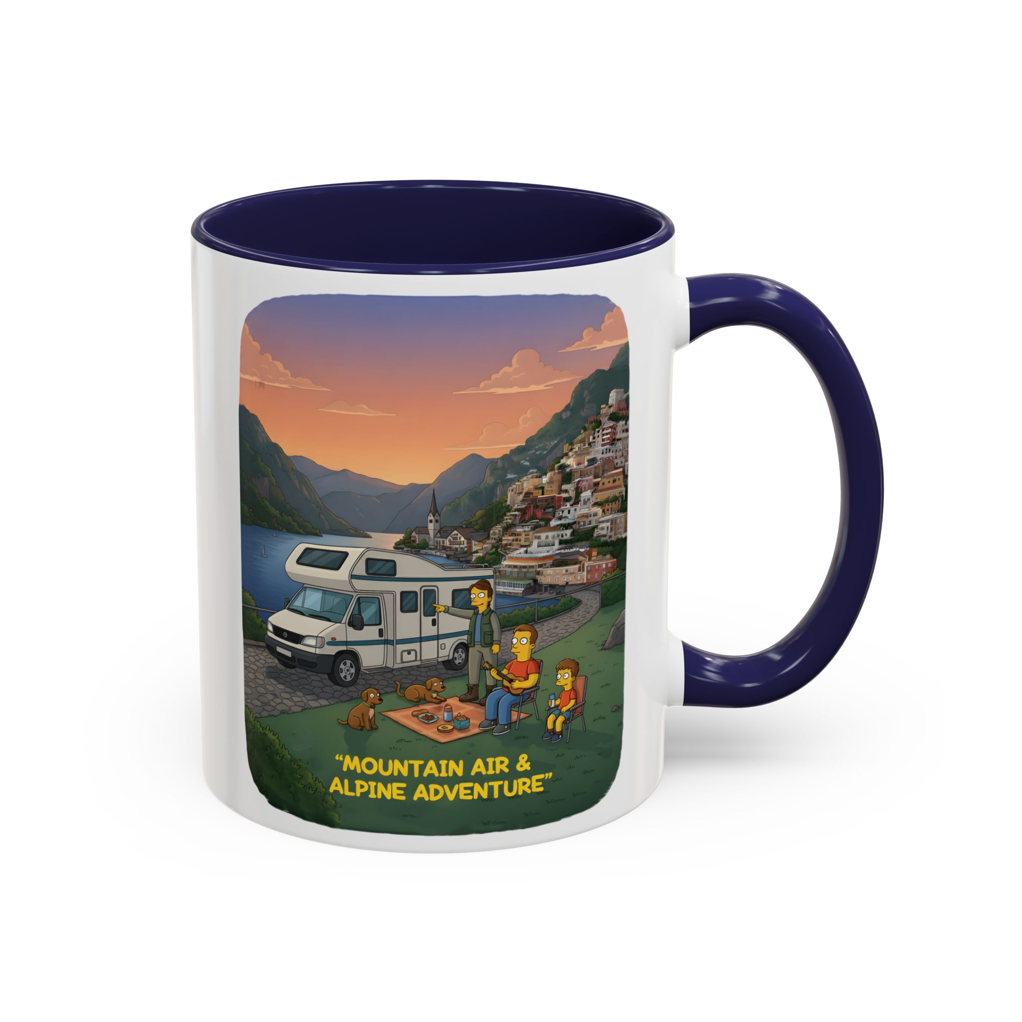 Accent Coffee Mug (11, 15oz) — "Mountain Air-Alpine Adventure" Design Sitcom-Line