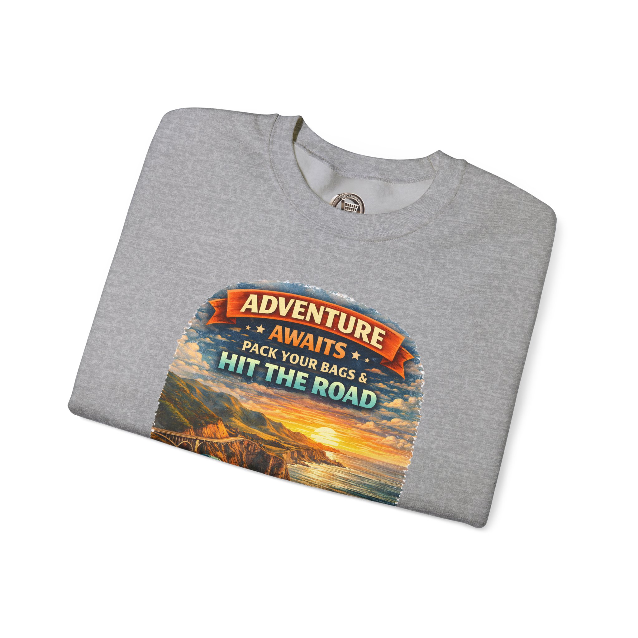 16313691144588175765_2048.jpeg Unisex Heavy Blend™ Crewneck Sweatshirt — "Adventure Awaits-Pack Your Bags" Design Scenic-Line