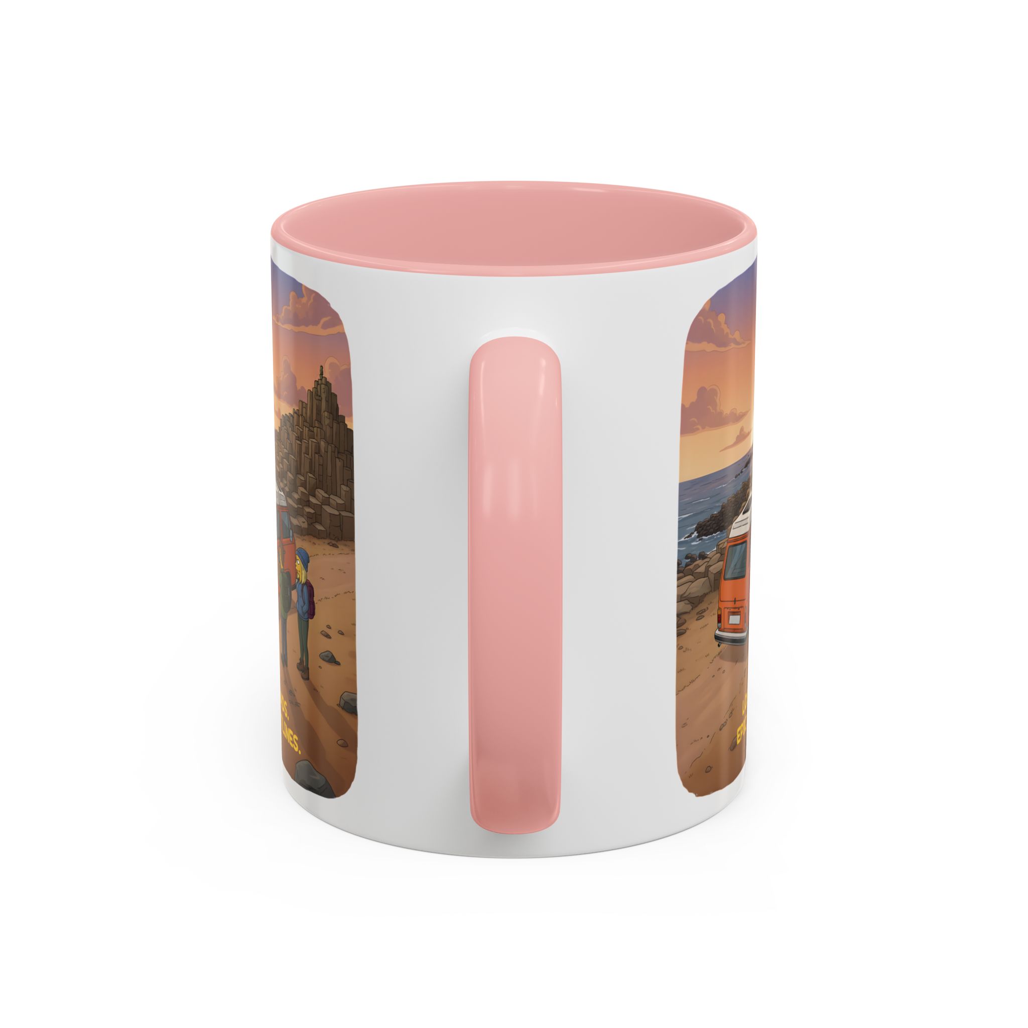 Accent Coffee Mug (11, 15oz) — "Lost Roads Epic Coastlines" Design Sitcom-Line